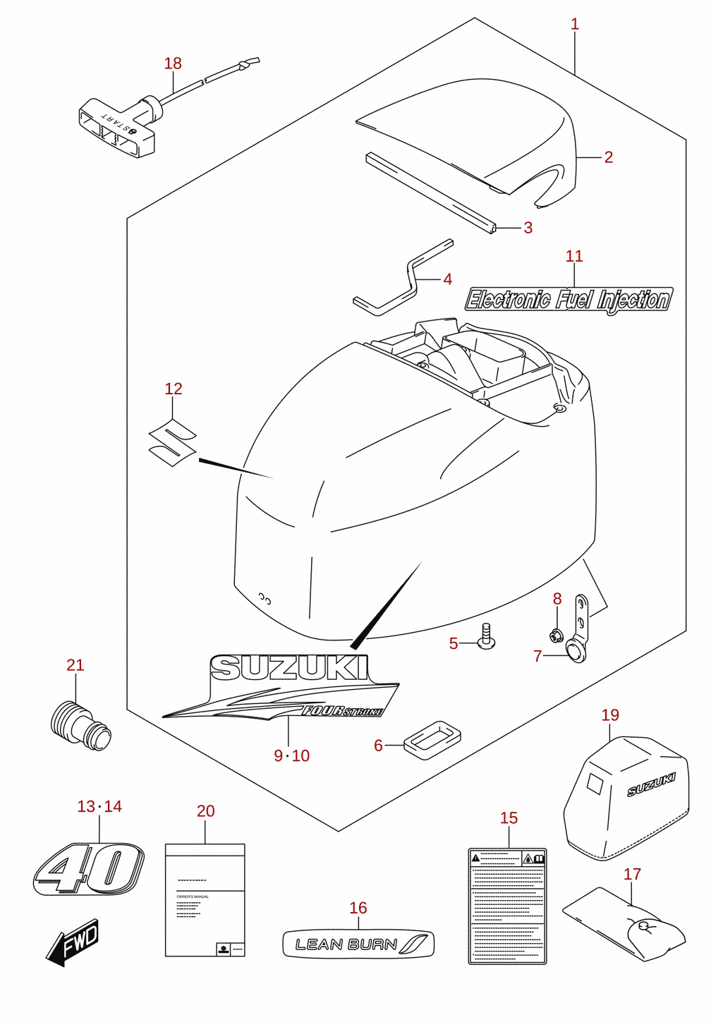 Engine cover (DF40AST)