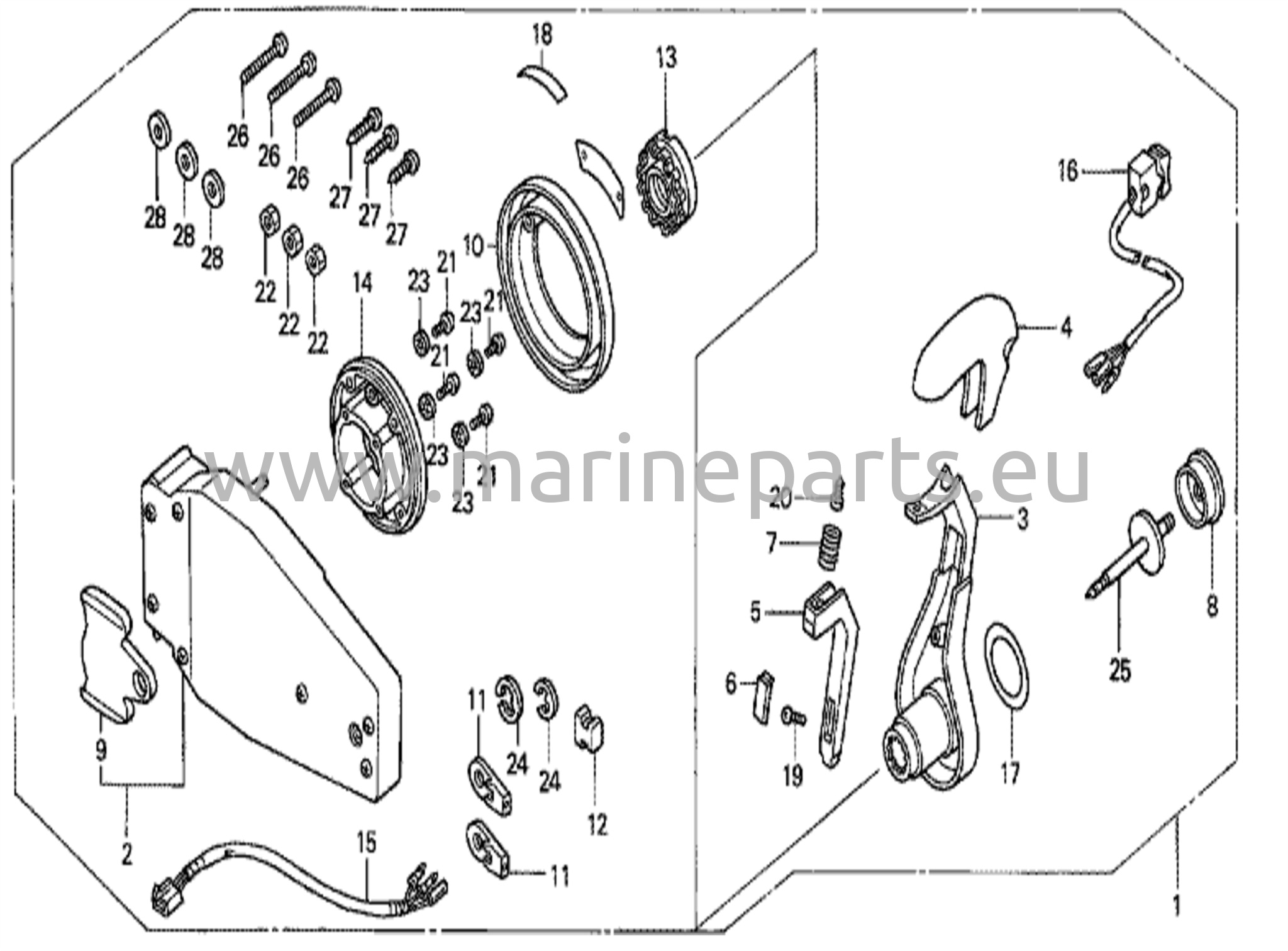 Remote control (flush mount type) (left)