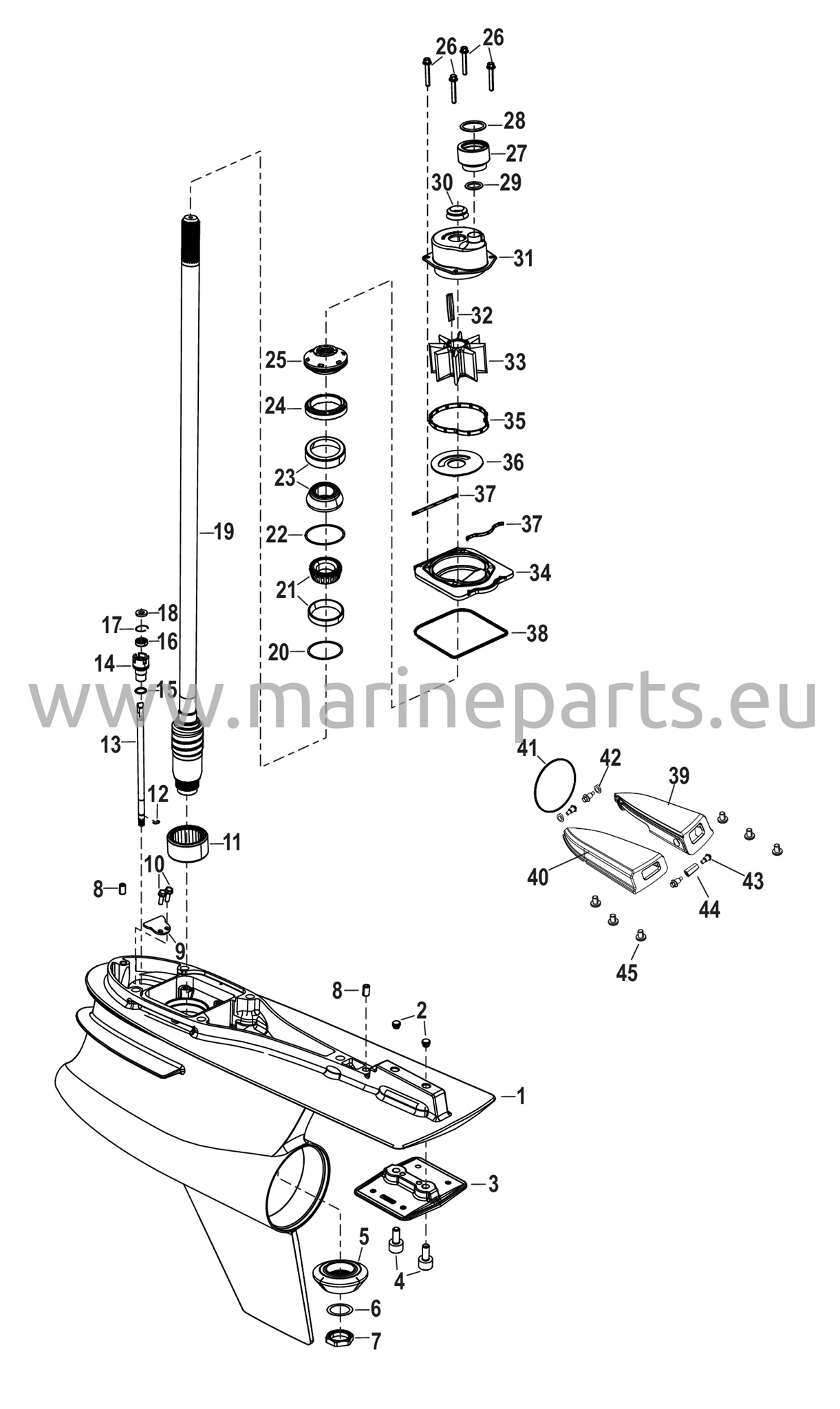 Vaihteiston kotelo, joystick-ohjausakseli, R-Drive 1.60