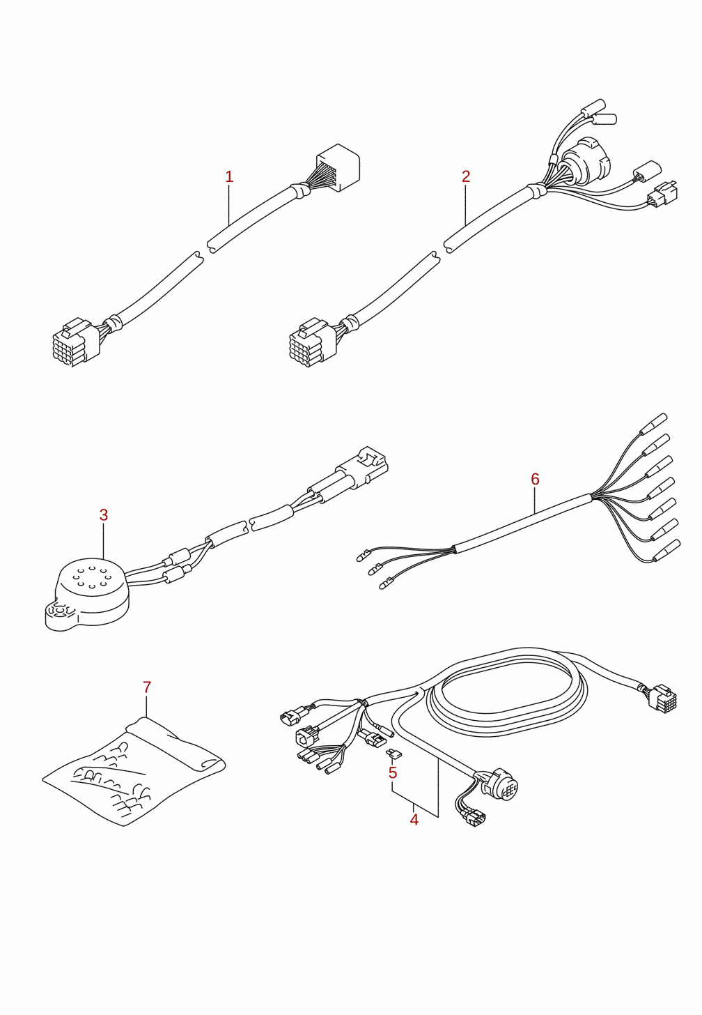Juhtmestik (DF40A, DF40AST, DF50A, DF50AVT, DF60A, DF60AVT) (lisavarustus)