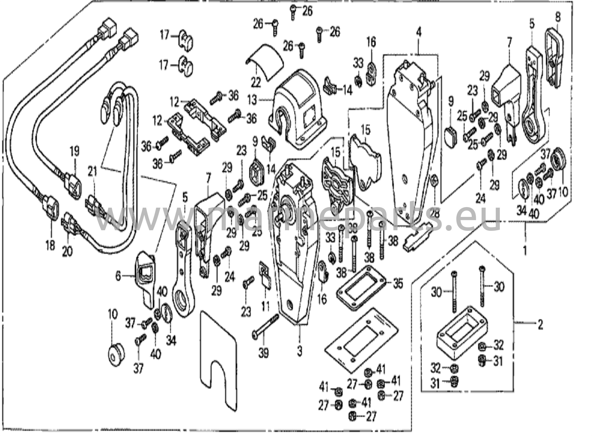 Fjärrkontroll (övermonterad dubbeltyp) (höger)