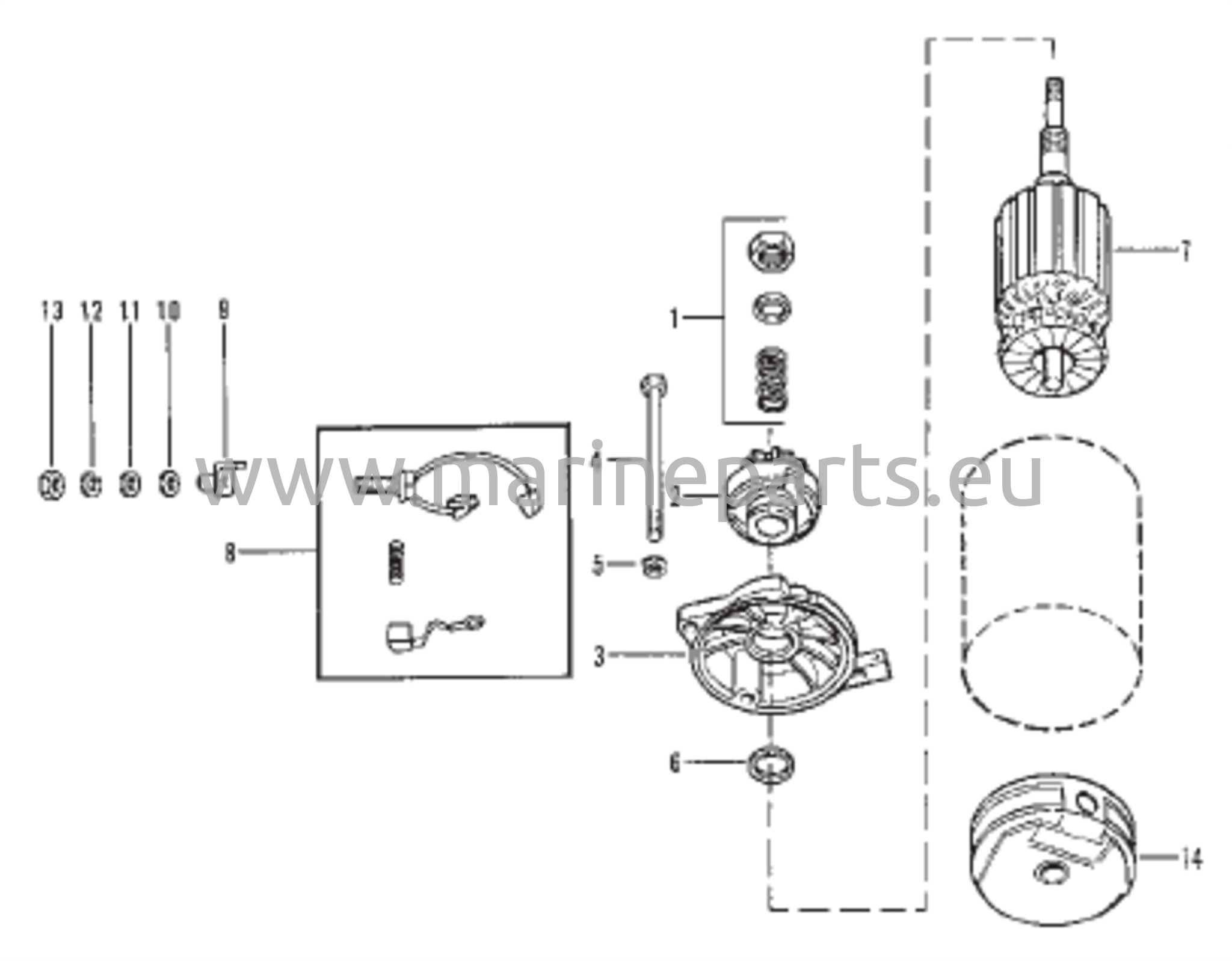 Käynnistinmoottorin kokoonpano