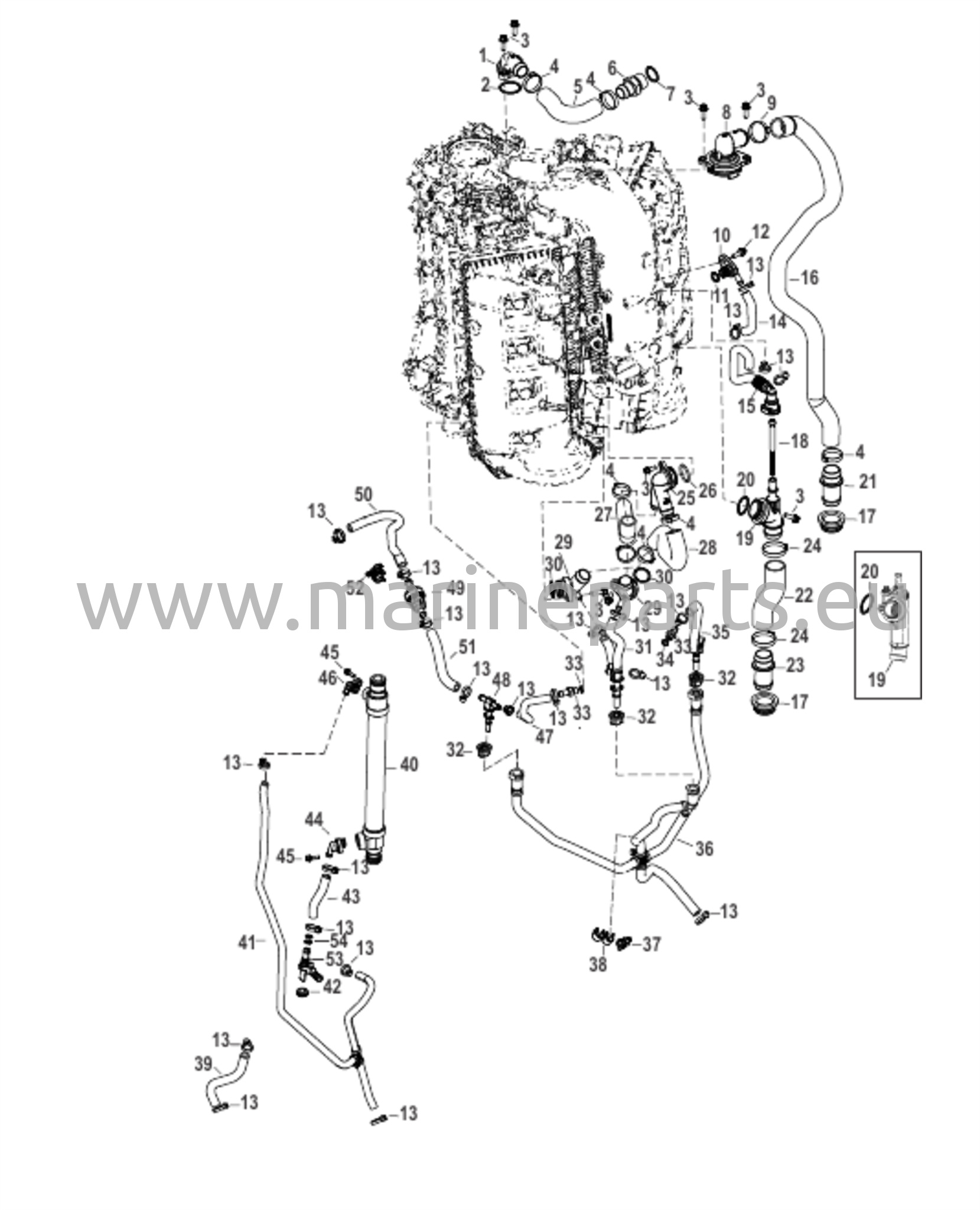 Jäähdytysjärjestelmä 250R - 1E080602 ja uudemmat
