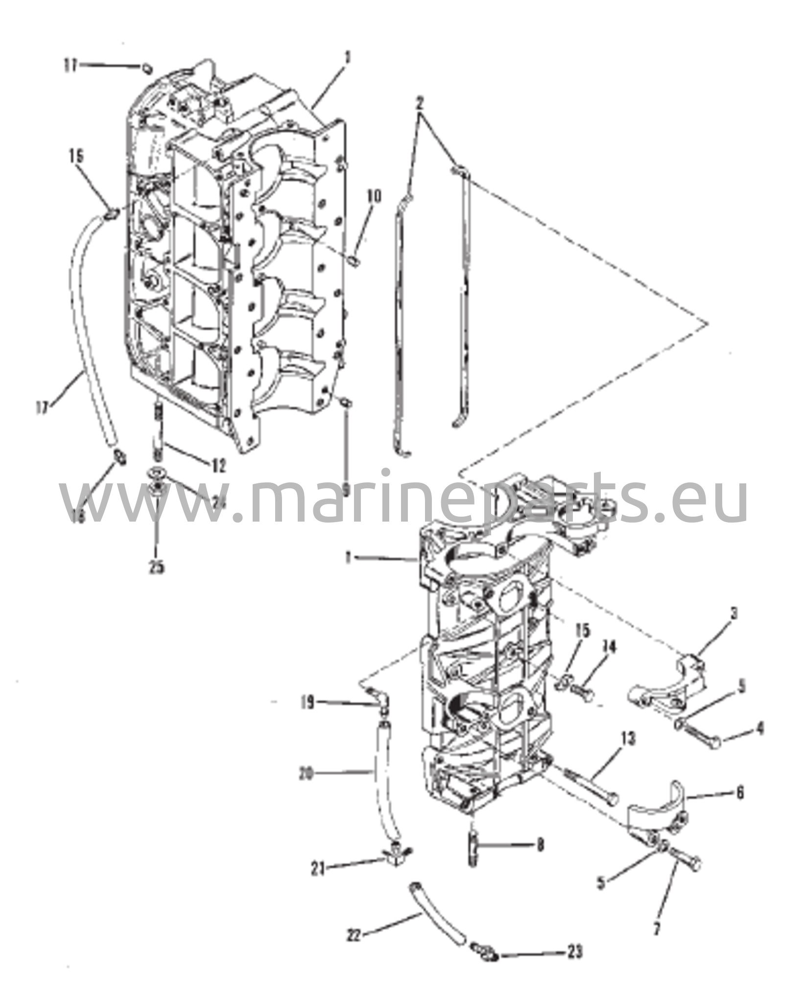 Sylinterilohko ja kampikammion kokoonpano
