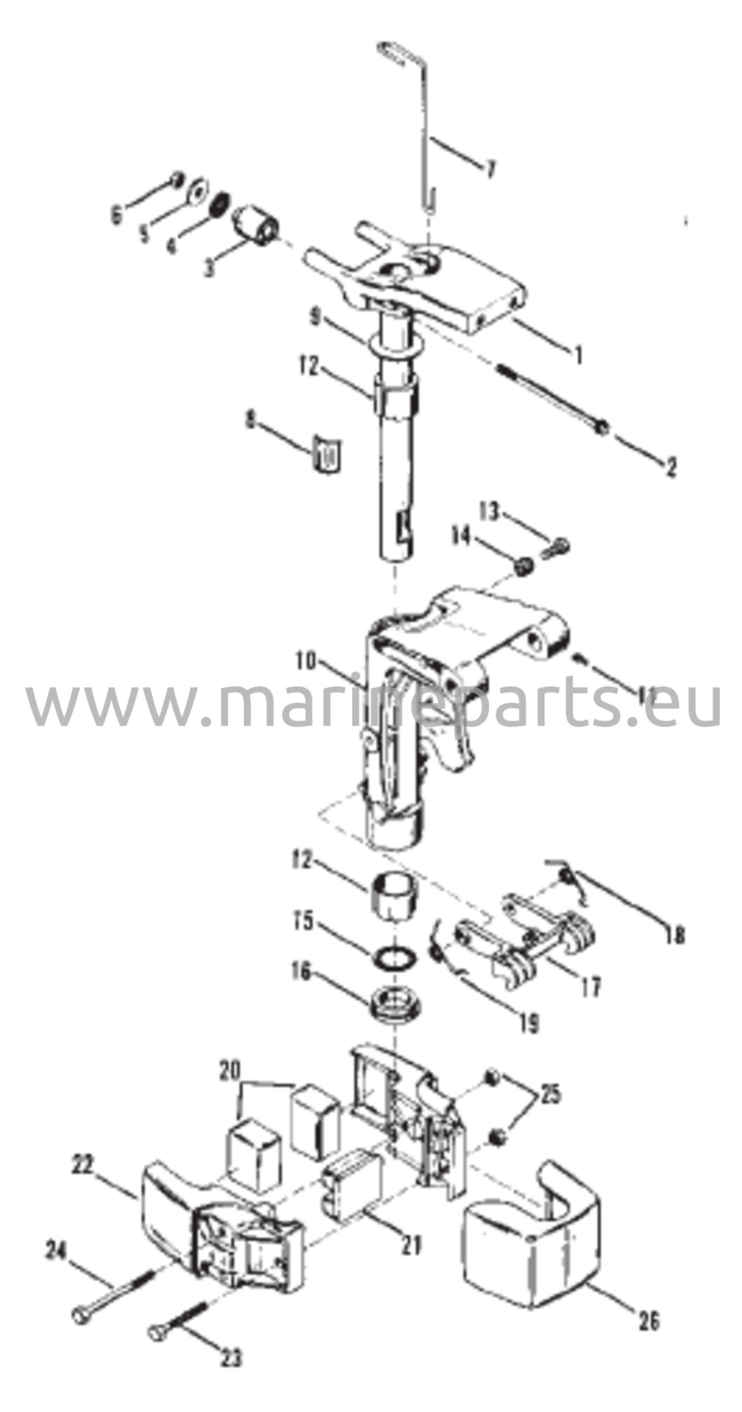 Kääntyvän kiinnikkeen kokoonpano