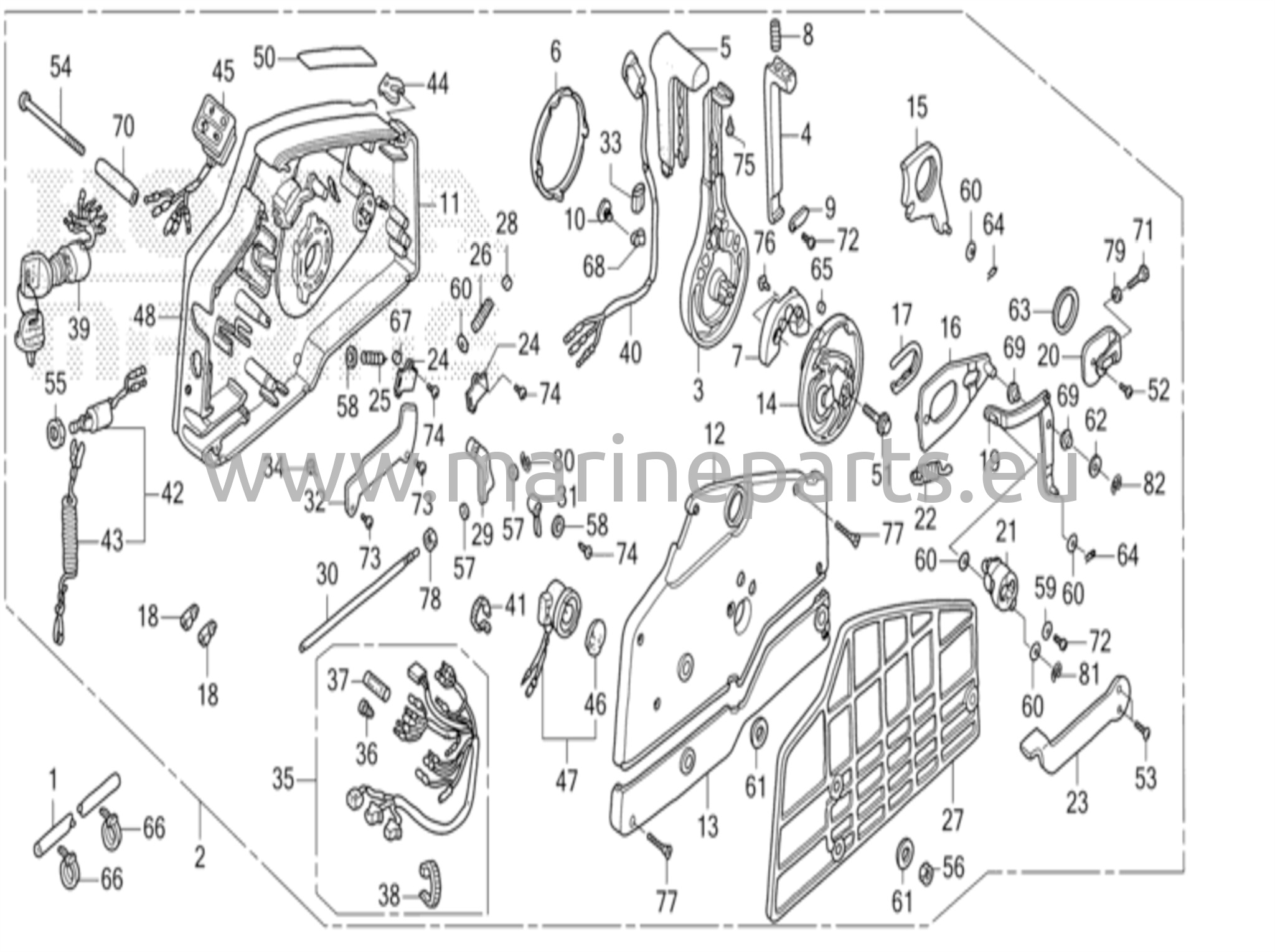 Kaukosäätölaatikko (Hi-Lex) (kahvan kansi = harmaa)