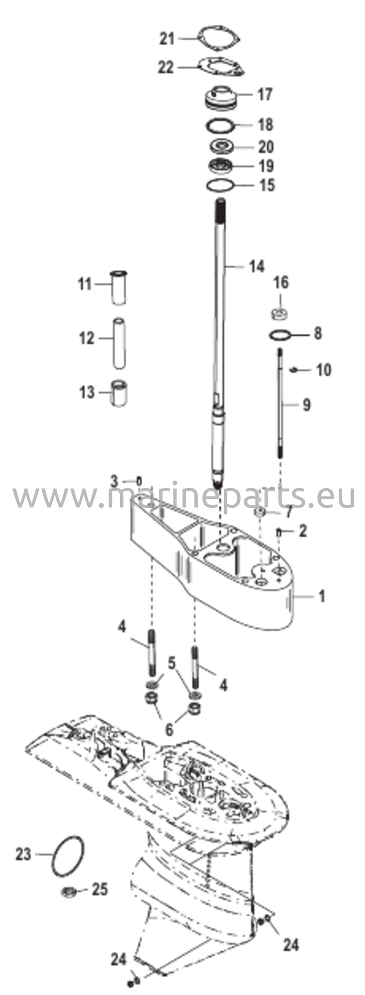 Lisäosapaketti - 2,5 tuuman vetoakselin kotelo (879150A88)