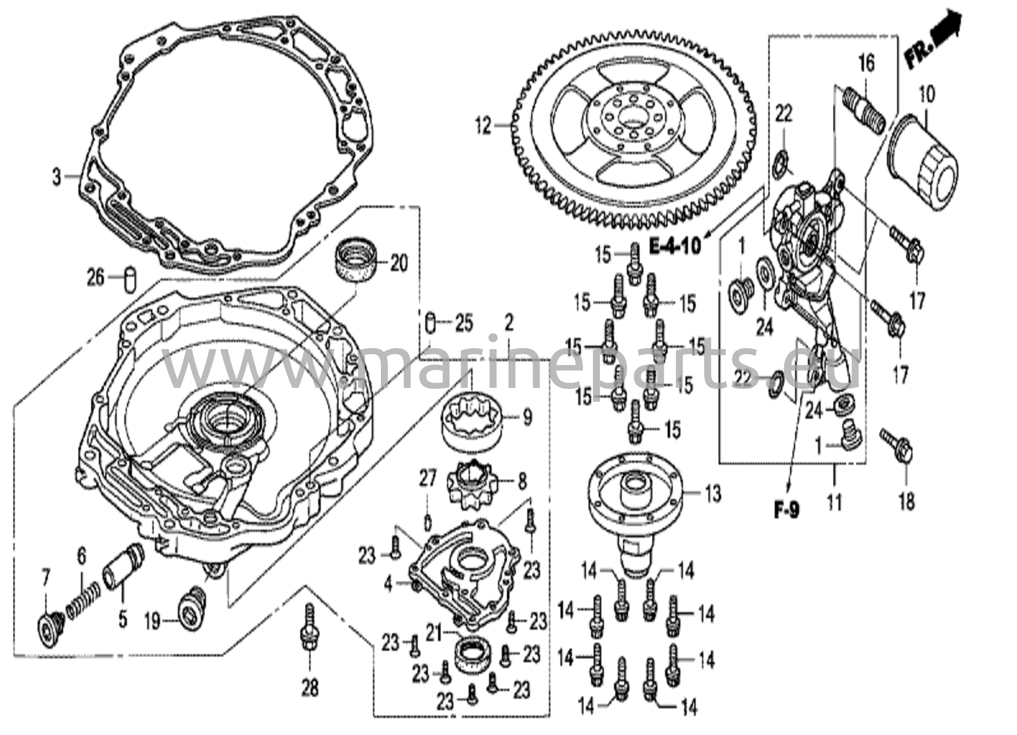 Öljypumppu/kehäpyörä