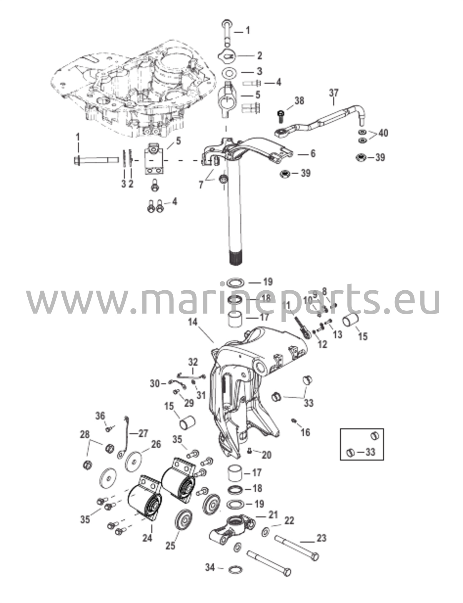 Kääntökiinnike ja kääntöpinssi SeaPro