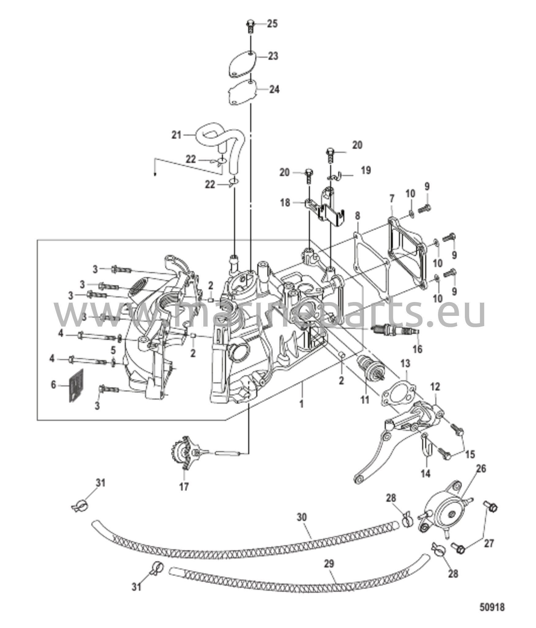 Sylinterilohko EPA-mallit - Sarjanumero # 0R448033 ja siitä eteenpäin