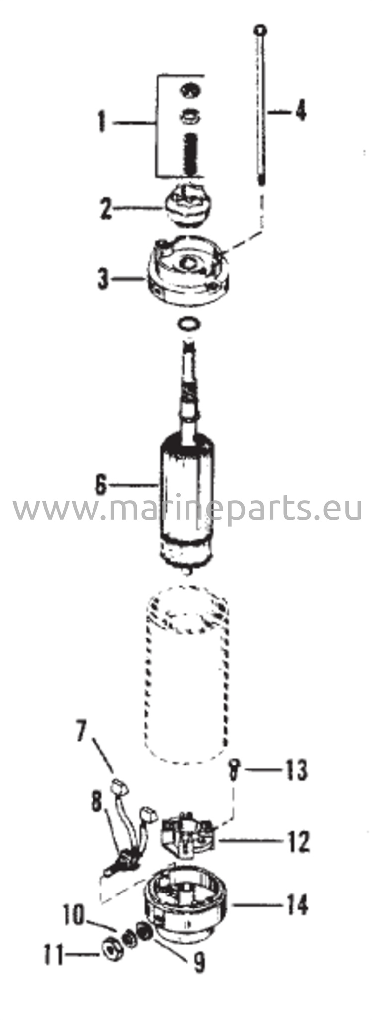 Sähköstarttimoottori (American Bosch #10652-21-M030SM)