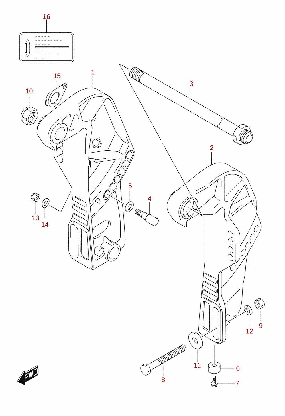 Clamp bracket (DF40AQH, DF60AQH)