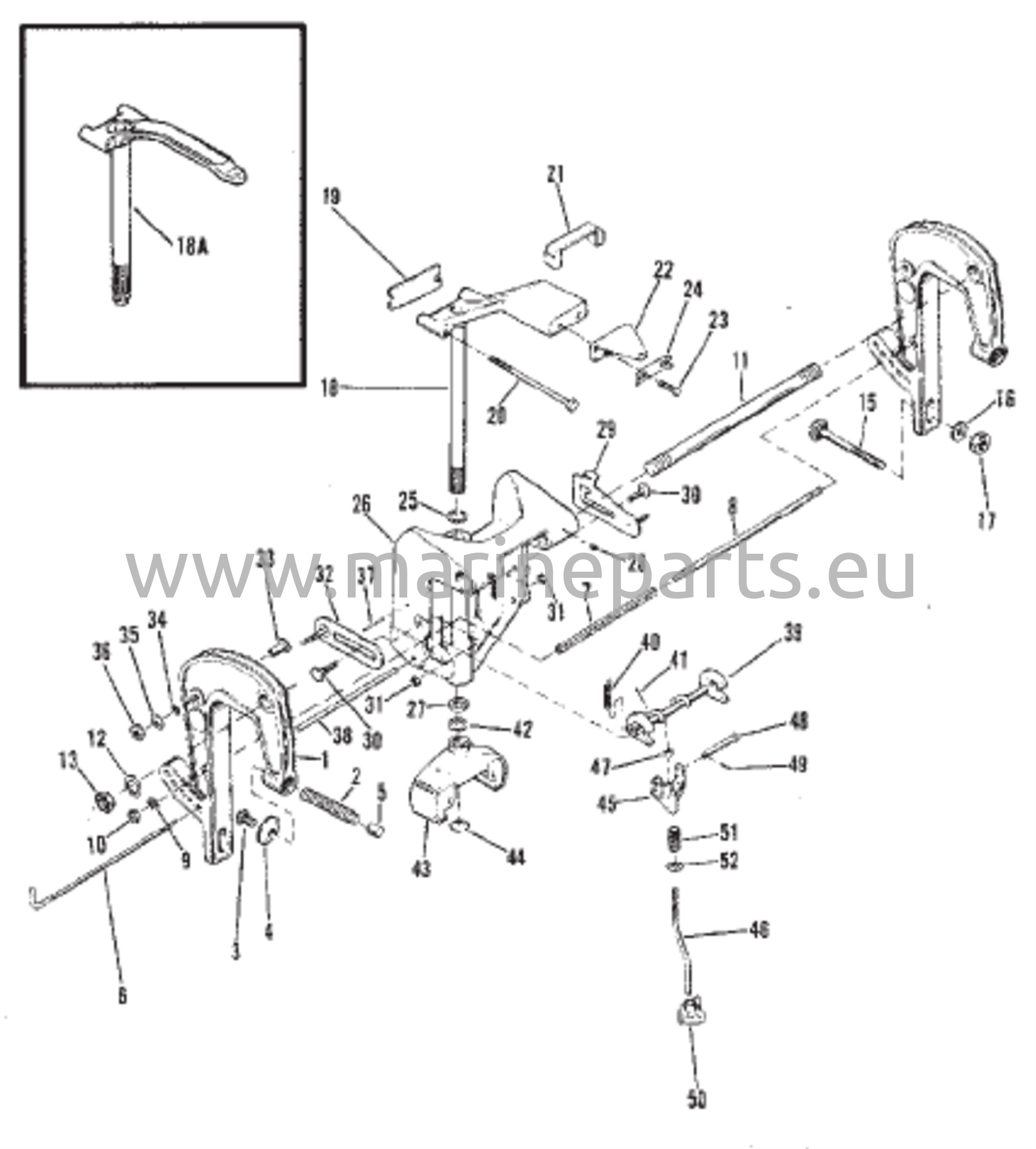 Clamp And Swivel Bracket (Non Power Trim) 