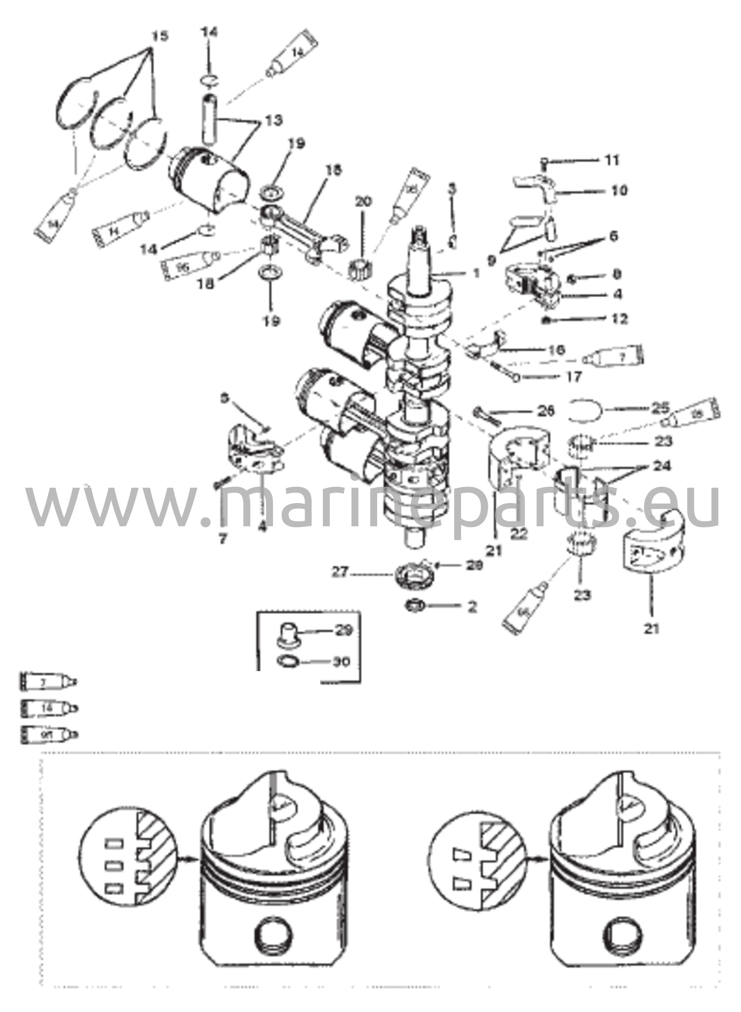 Crankshaft, Pistons and Connecting Rods 