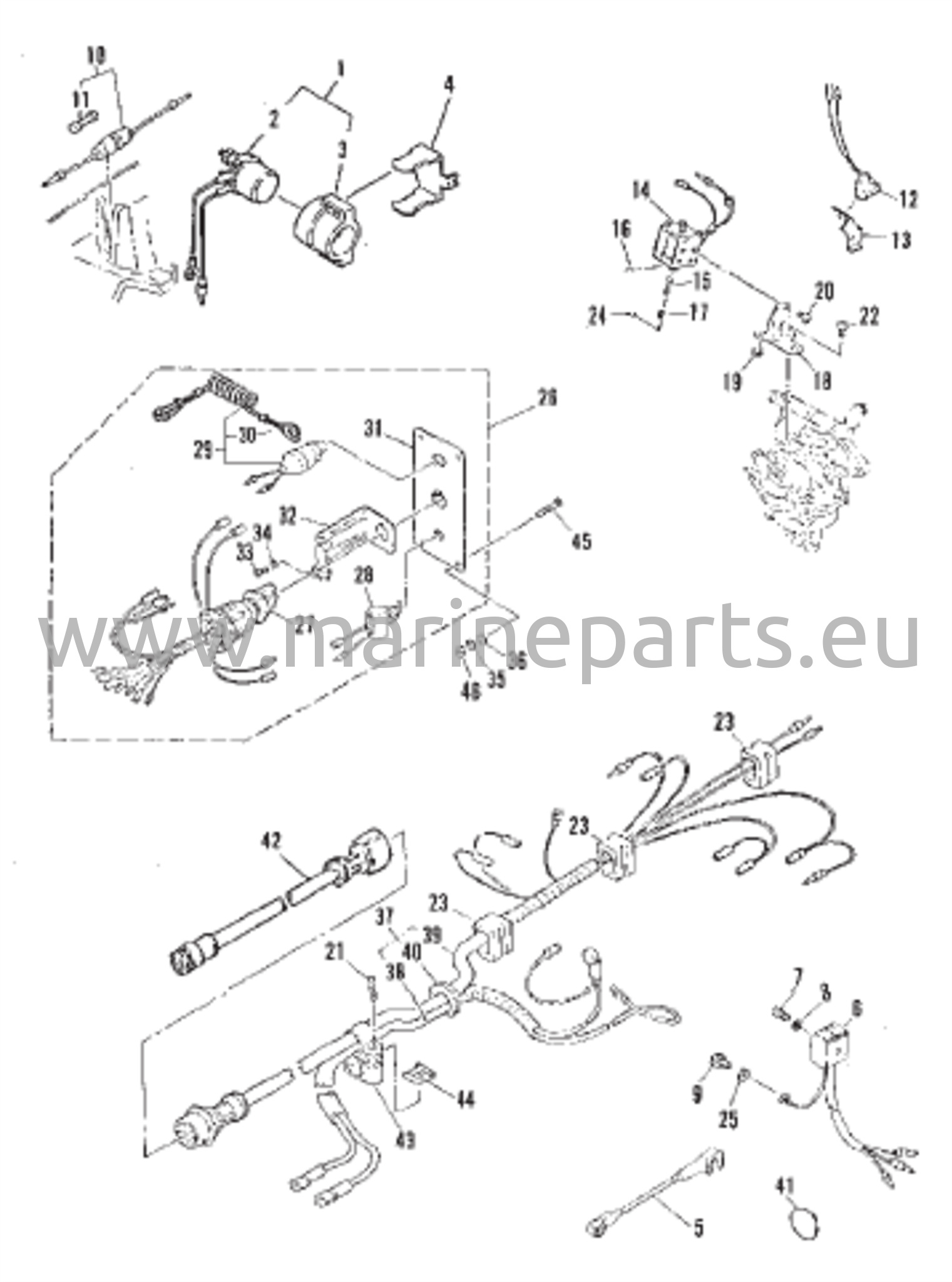 Sähkökäynnistimen osat