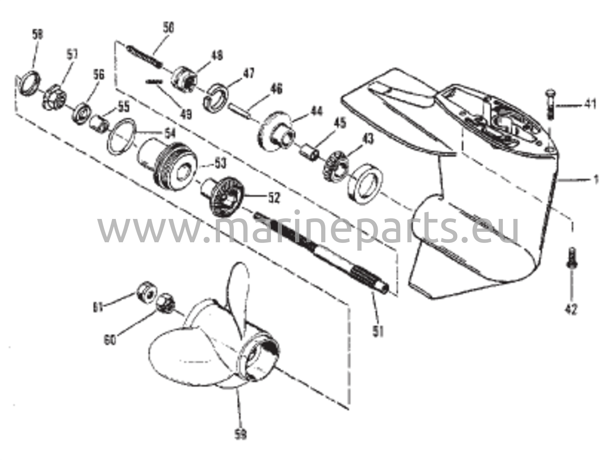 Vaihteiston kotelo (voimansiirtoakseli – Suunnittelu I – Katso voimansiirtoakselin piirustus)