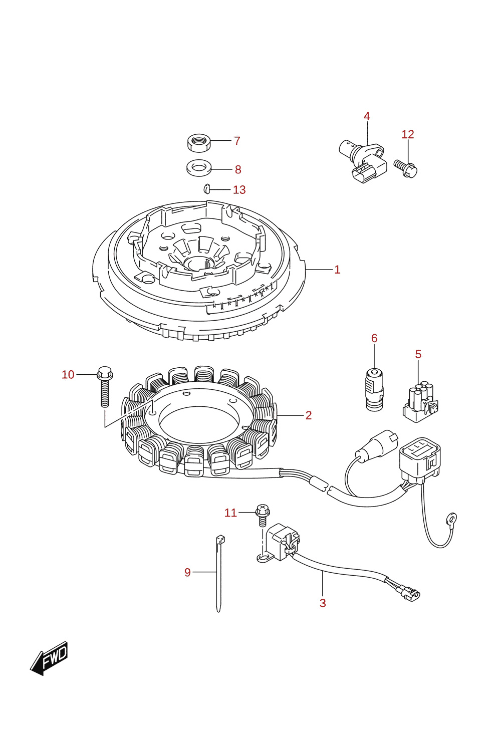 Magnet / generator (M-starter)