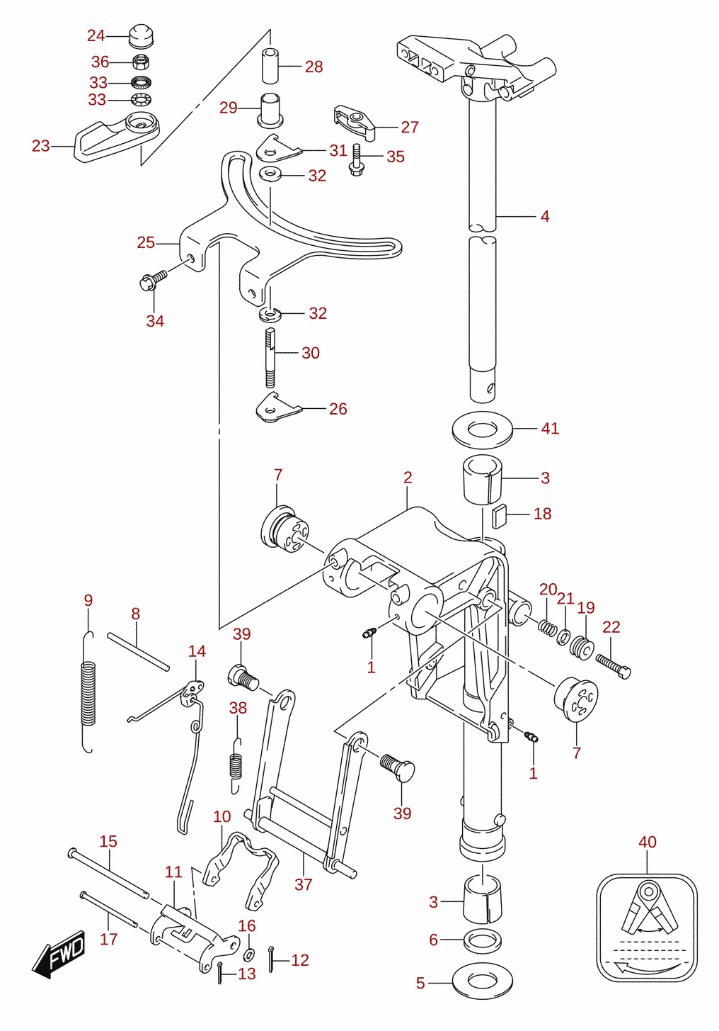 Support pivotant (DF8A, DF9.9A)