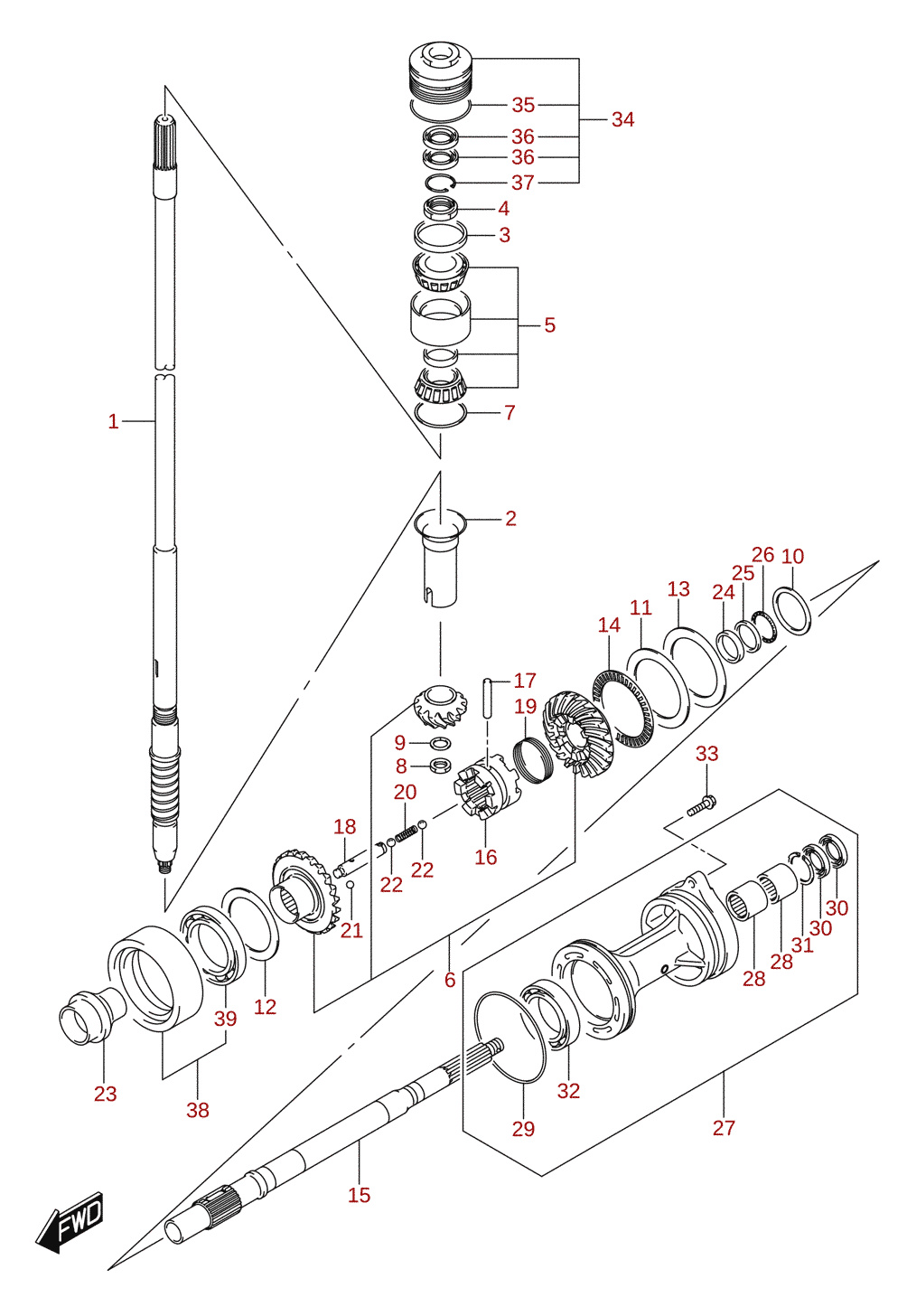 Transmission (DF150Z, DF175Z)