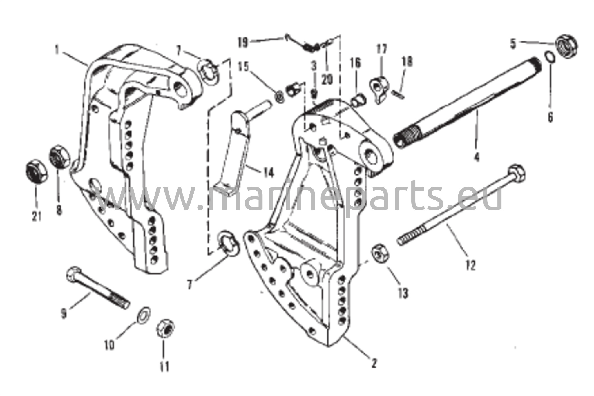Transom Bracket (Power Trim) 