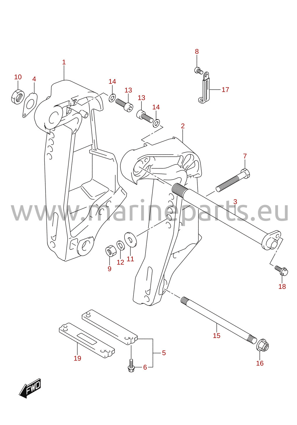 Clamp bracket (DF115AST)