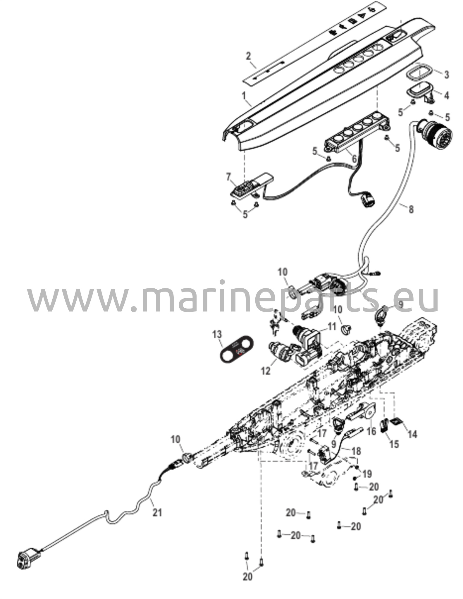 Handtagsöverdrag för styrspak och elektrisk del (mittenmonterad)