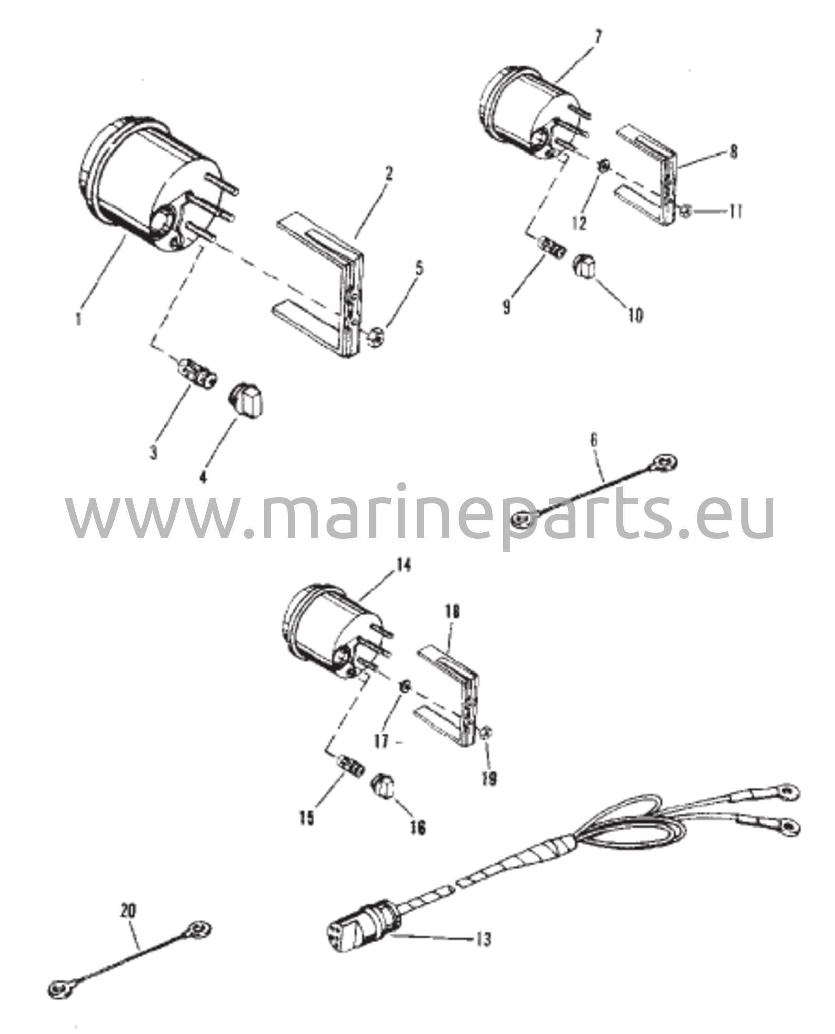 Kierroslukumittari, Trimmitason mittari, Lämpötilamittari