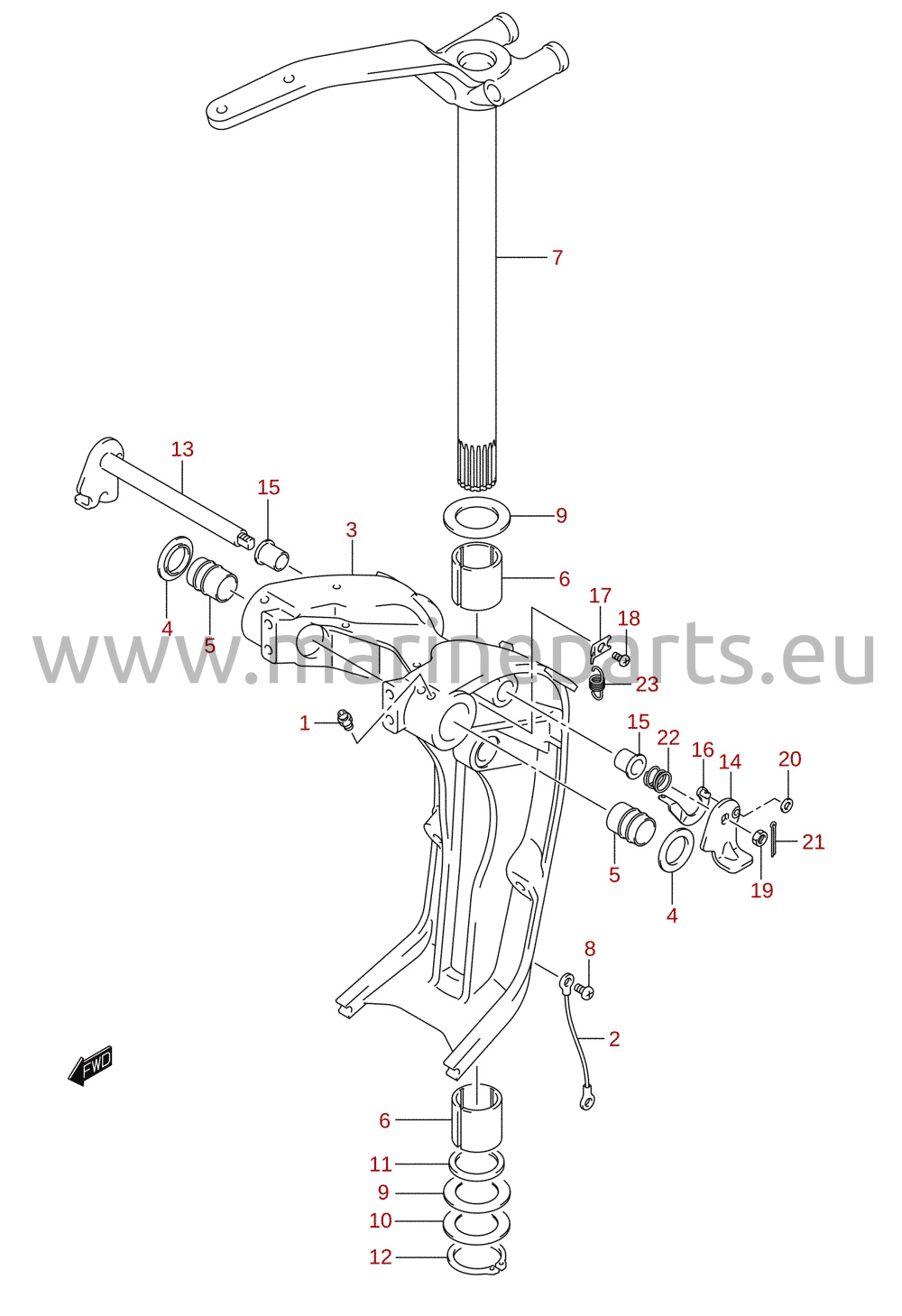 Swivel bracket (X/XX-transom)