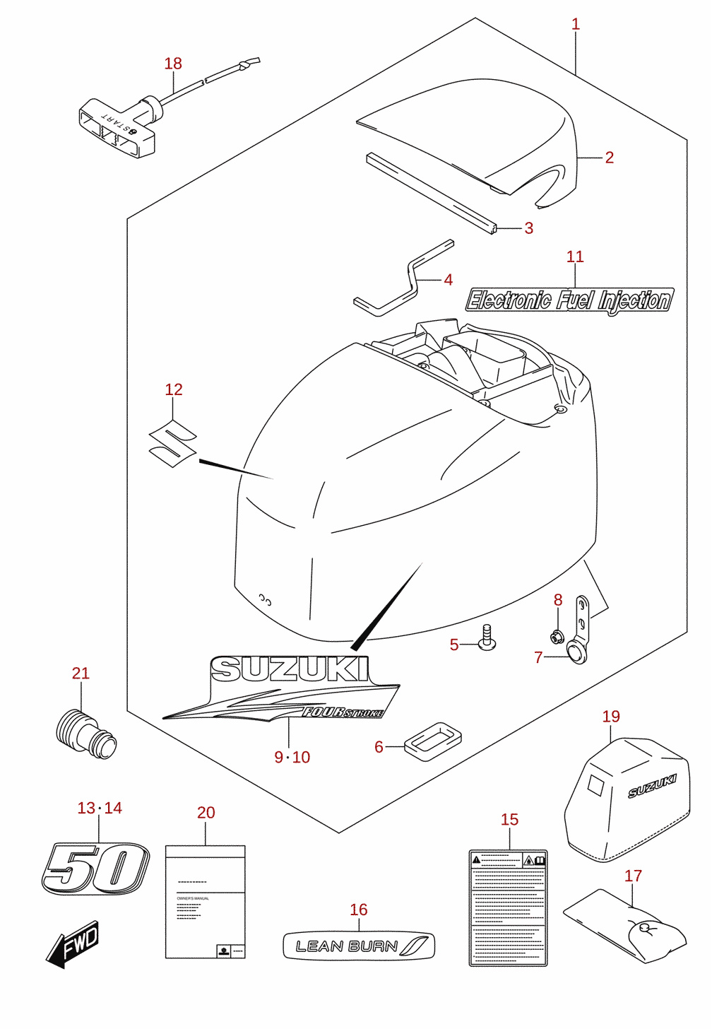 Engine cover (DF50A)