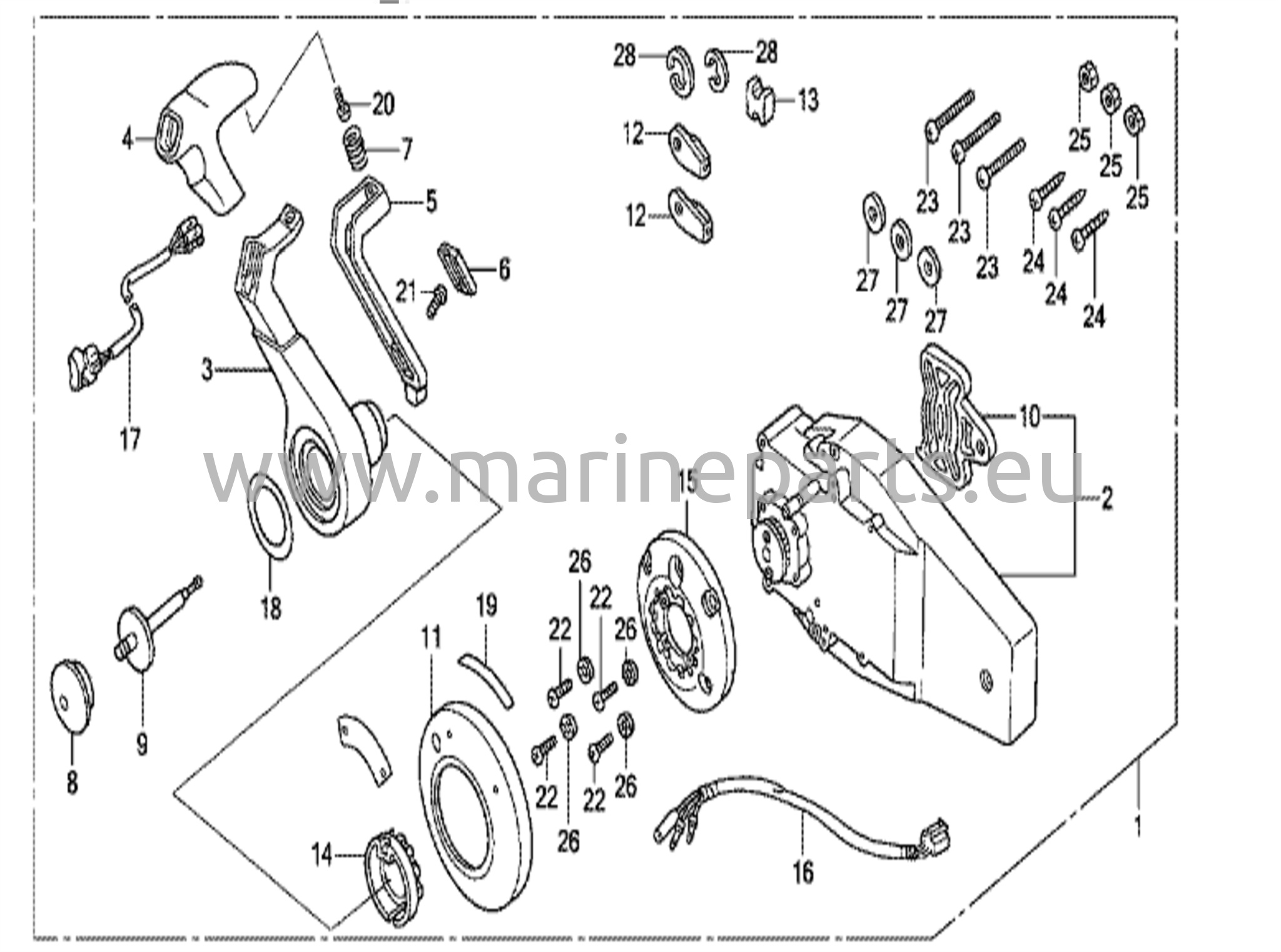 Fjärrkontroll (infälld typ) (höger)