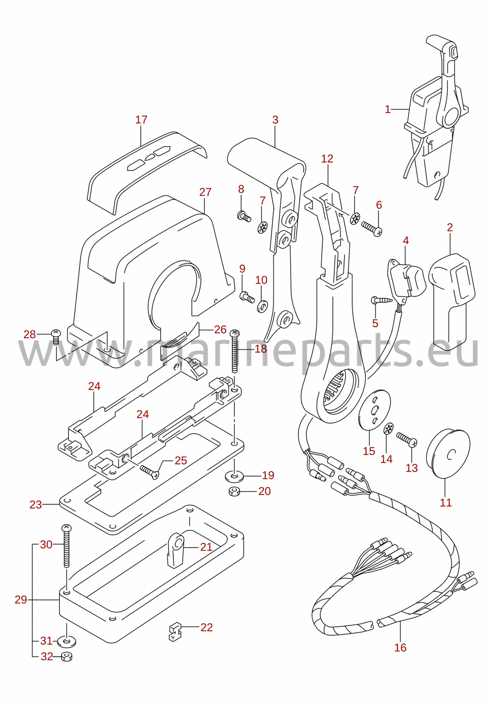 Remote control assembly single (1) (optional)