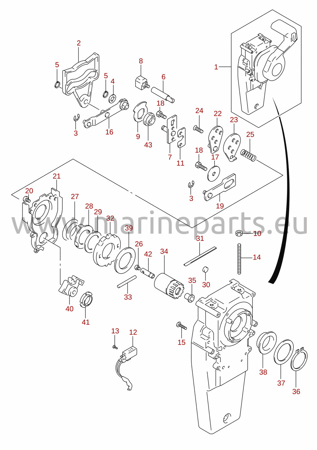 Dolt reglage (2) (DF100B, DF70A, DF75A, DF80A, DF90A) (tillval)