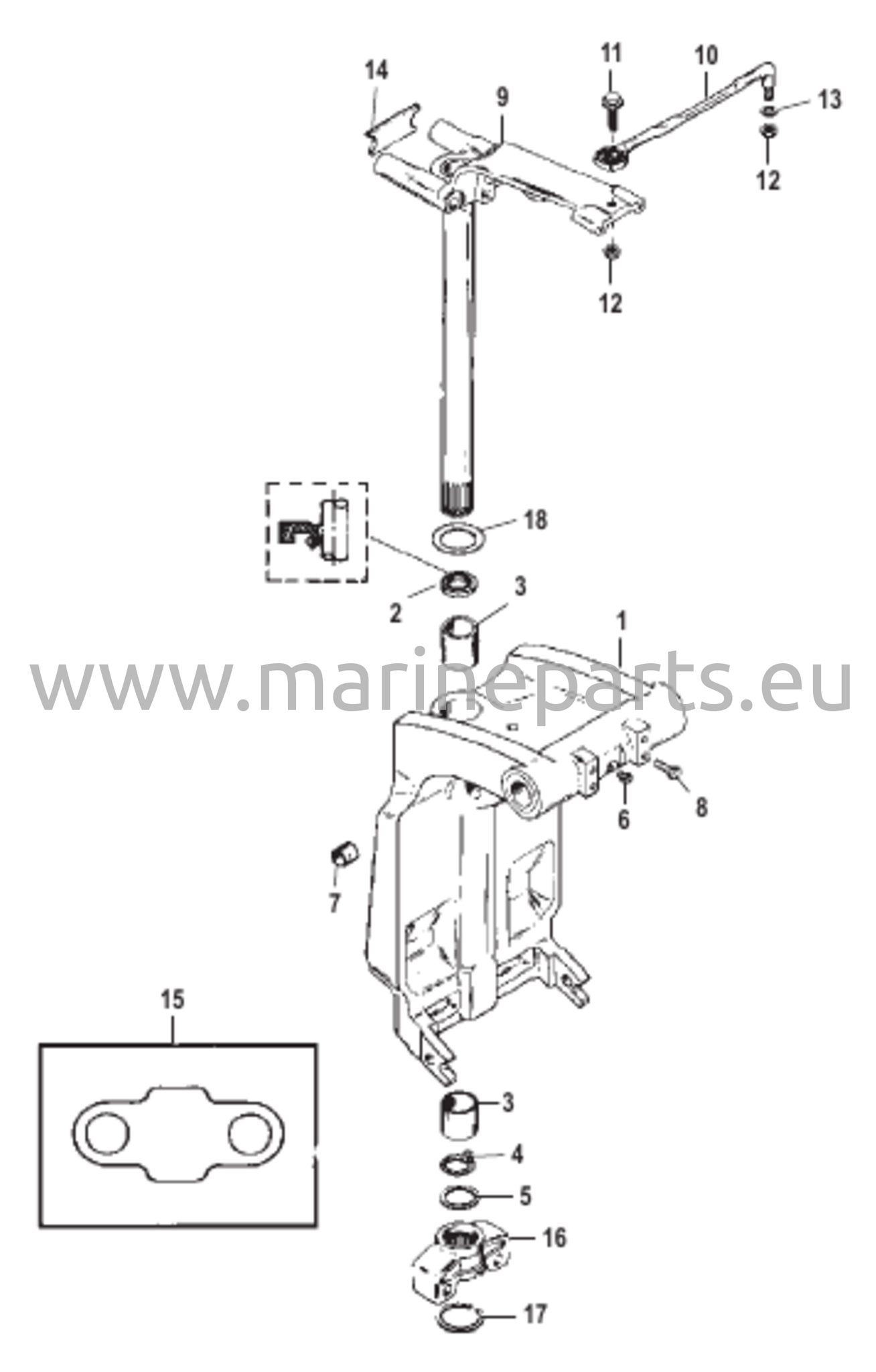 Kääntyvä Kiinnike ja Ohjausvarsi