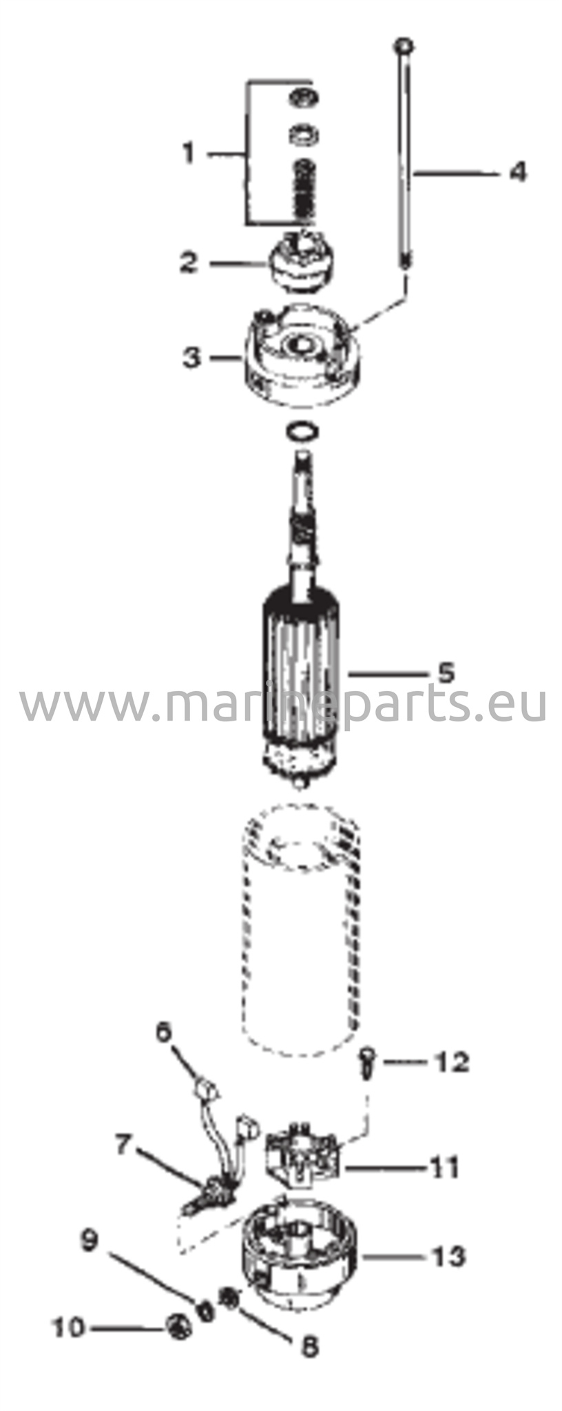 Käynnistinmoottorin kokoonpano