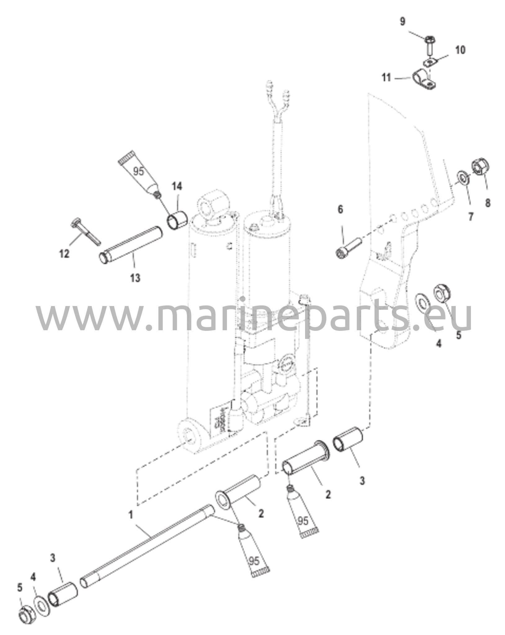 Voimansiirron kallistuksen kiinnitys