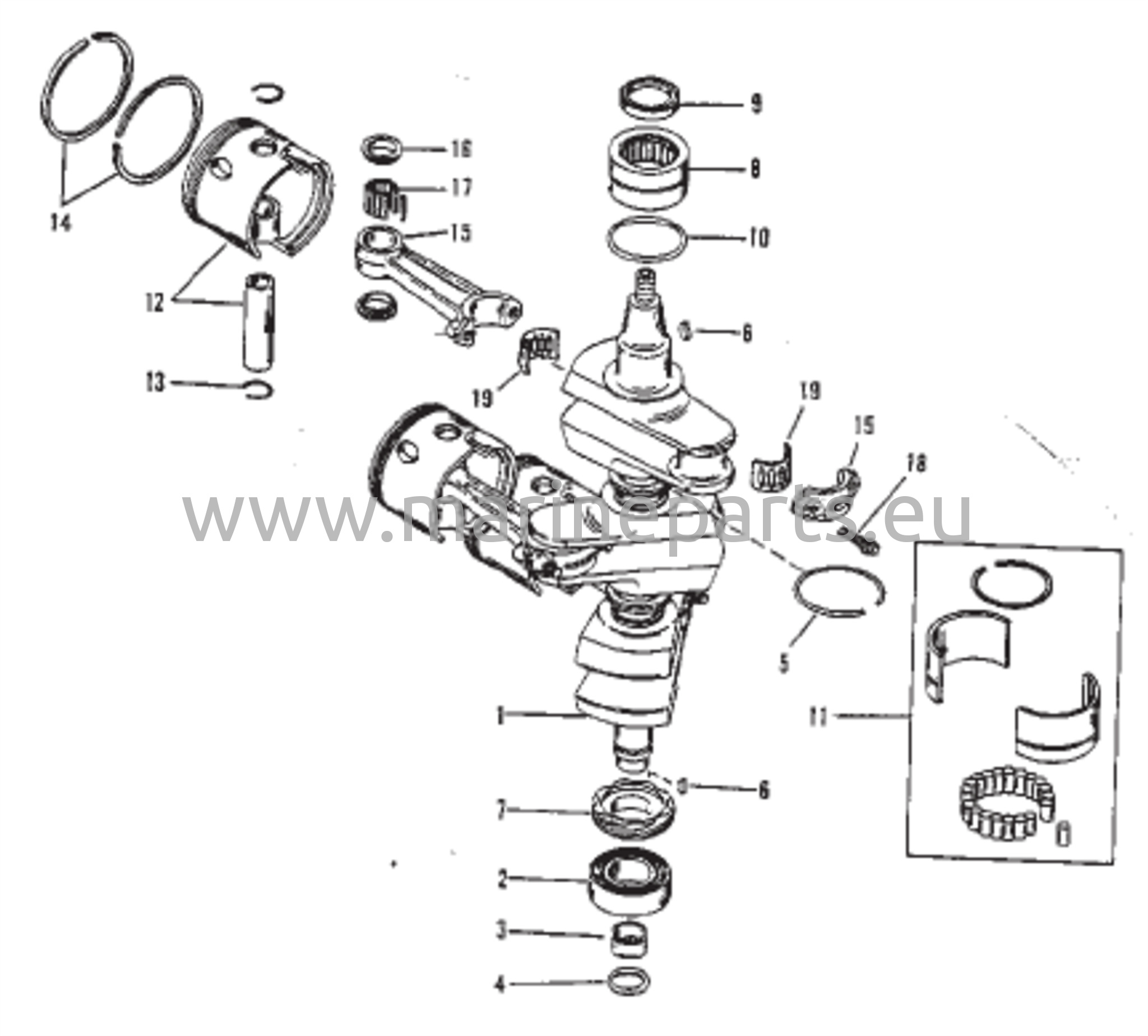 Kampiakseli Mäntien/Linkkivarsien kanssa (#646-818846)