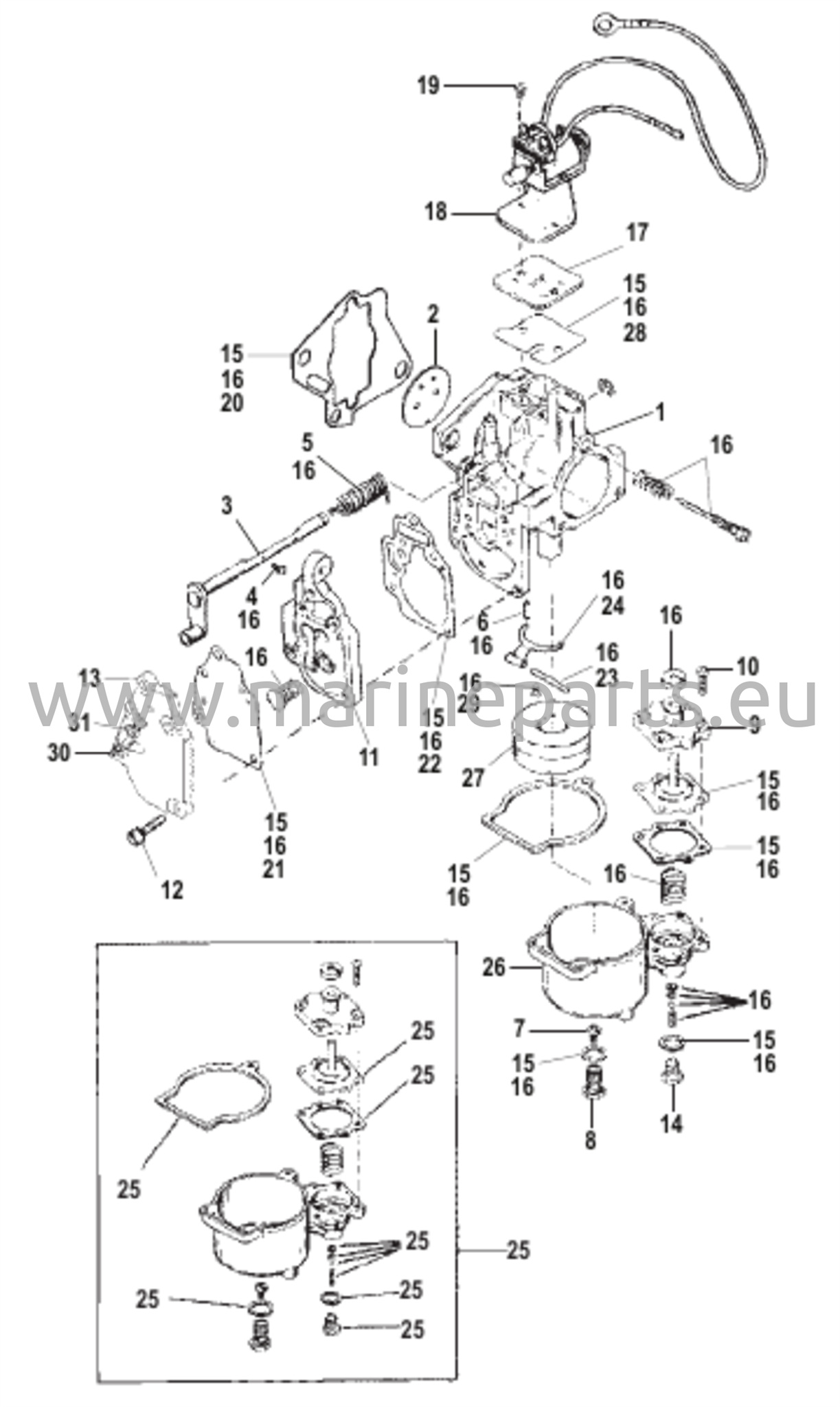 Carburetor (20/25/Jet 20) 