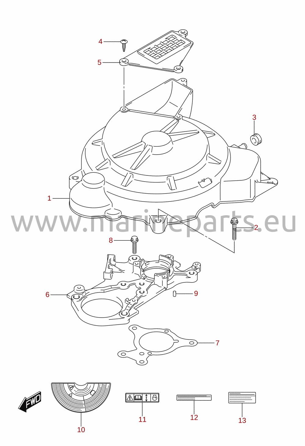Hammasvõru kate (DF40, DF50A, DF60)
