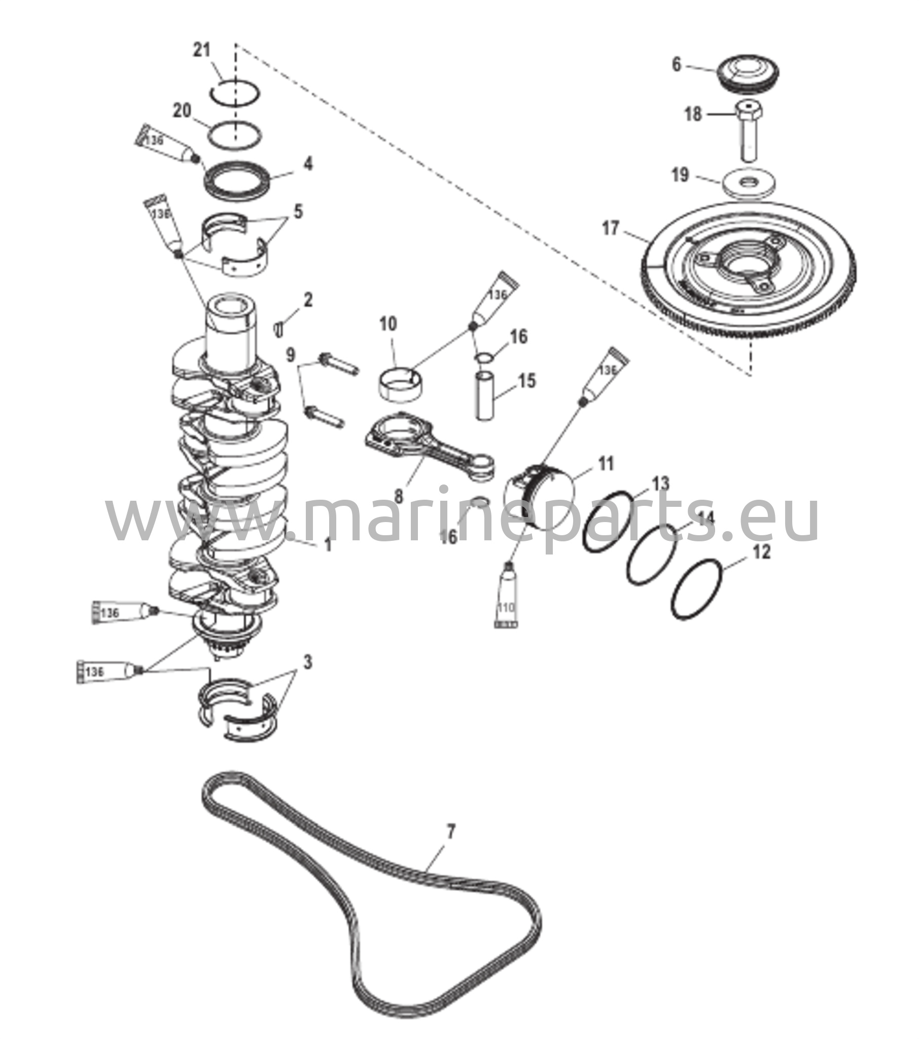 Kampiakseli, männät ja yhdysvarret