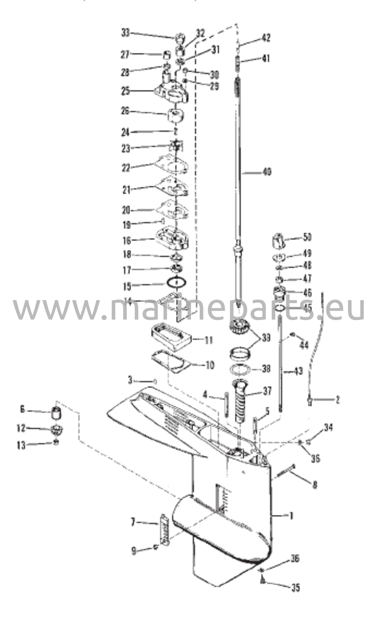 Vaihteiston kotelo (voimansiirtoakseli)