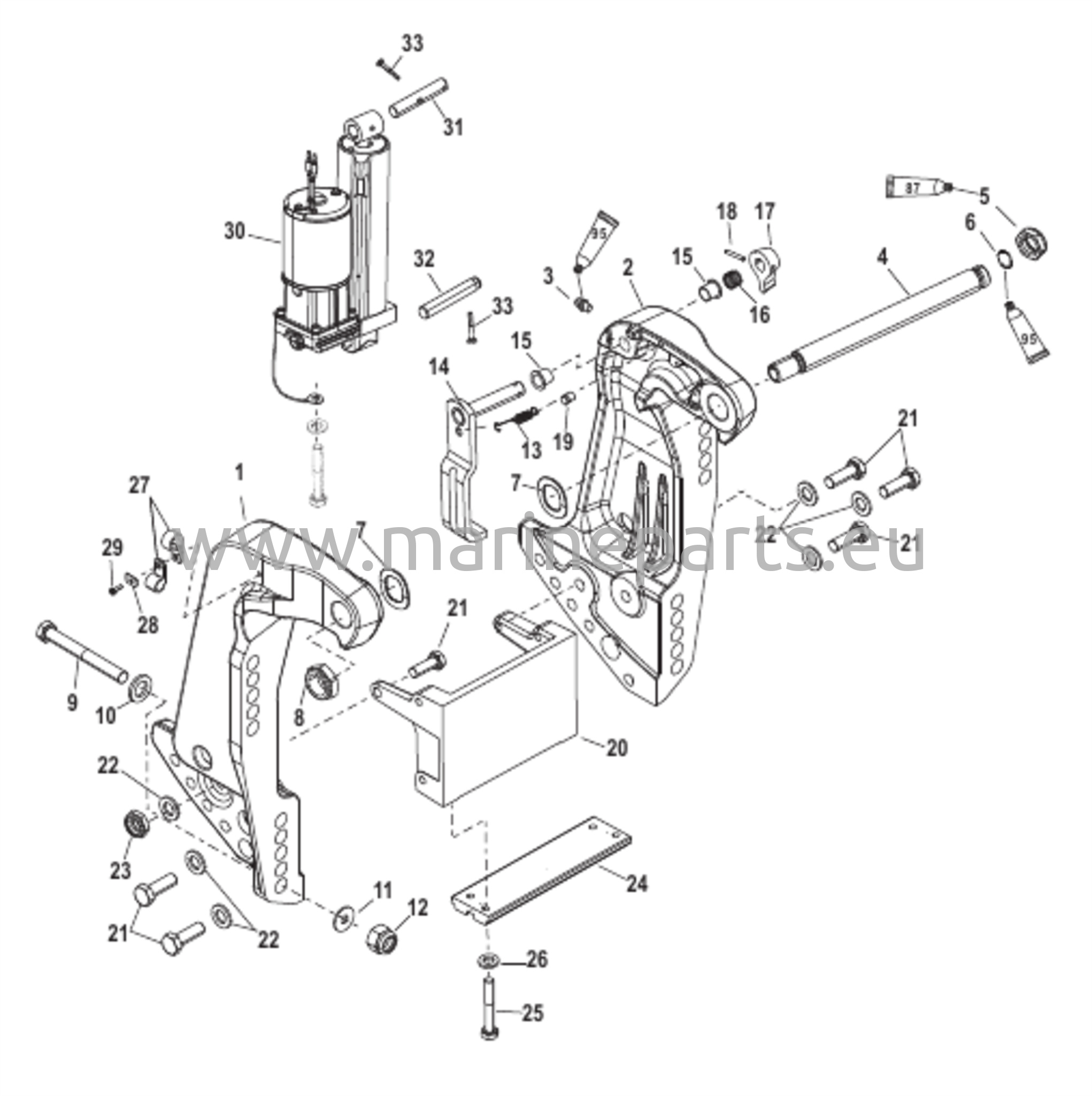 Peräpeilin kiinnike