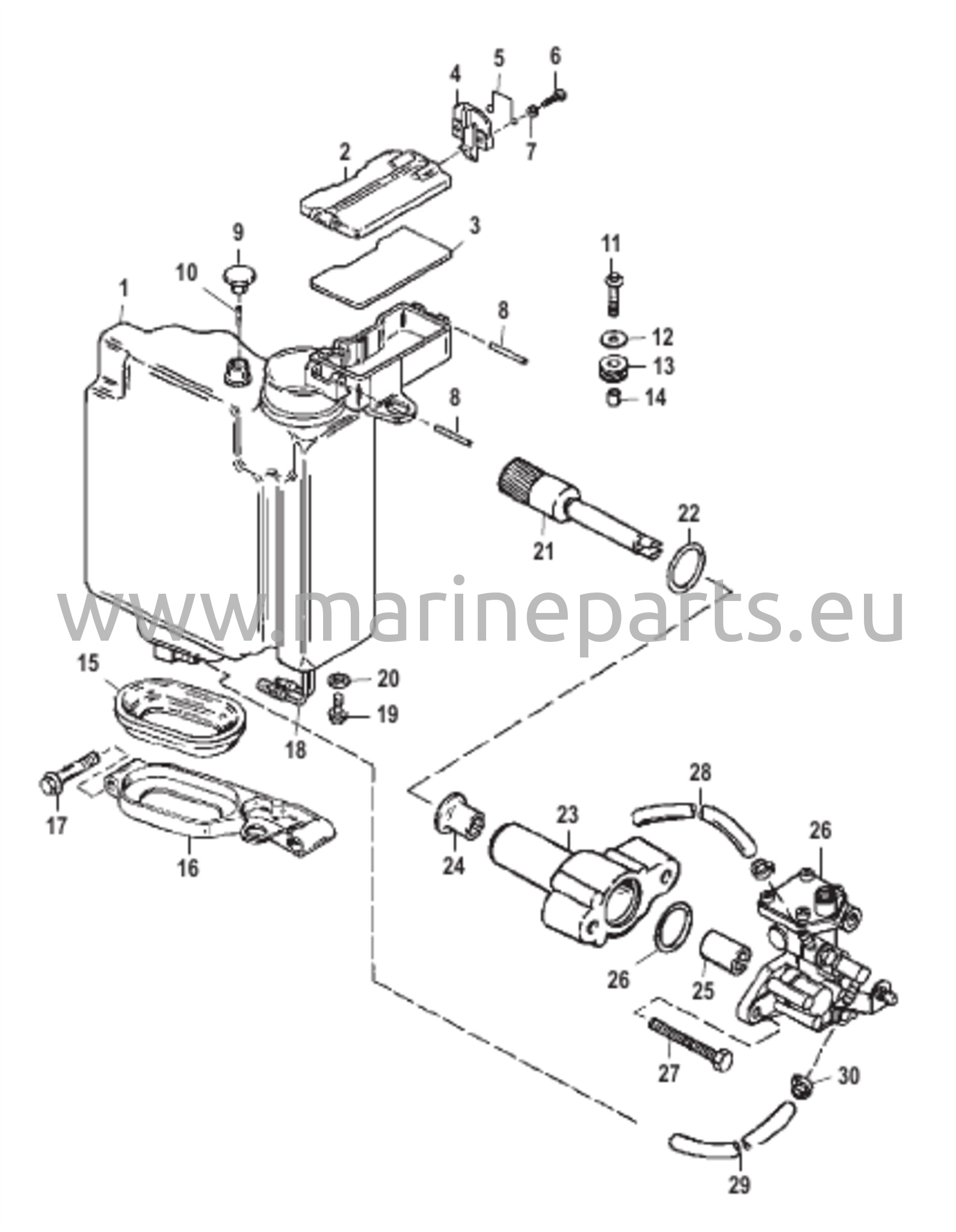 Öljynruiskutus (S/N USA-0G301750 / BEL-9885504 ja sitä alemmat)