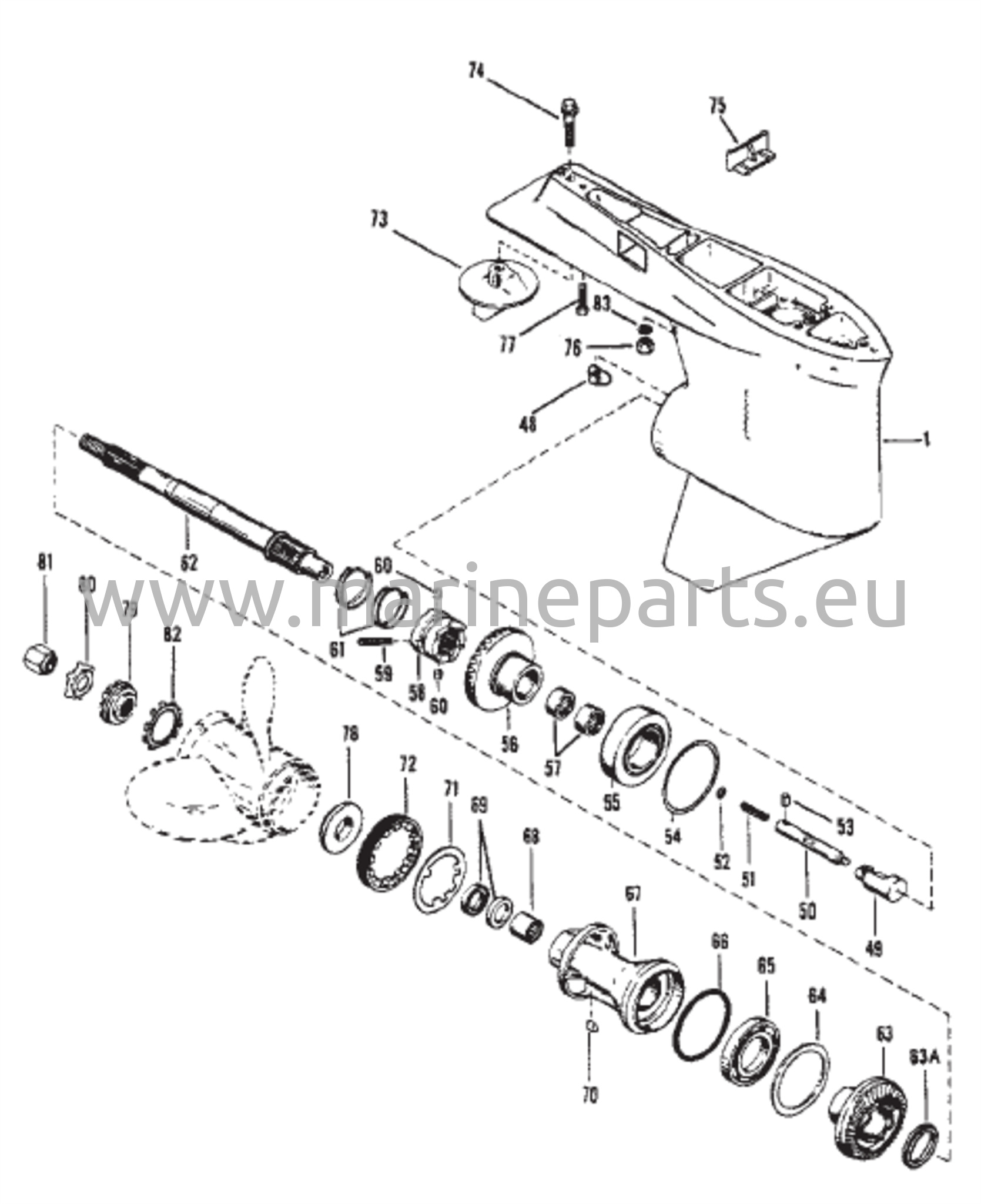 Vaihteiston kotelo (voimansiirtoakseli)