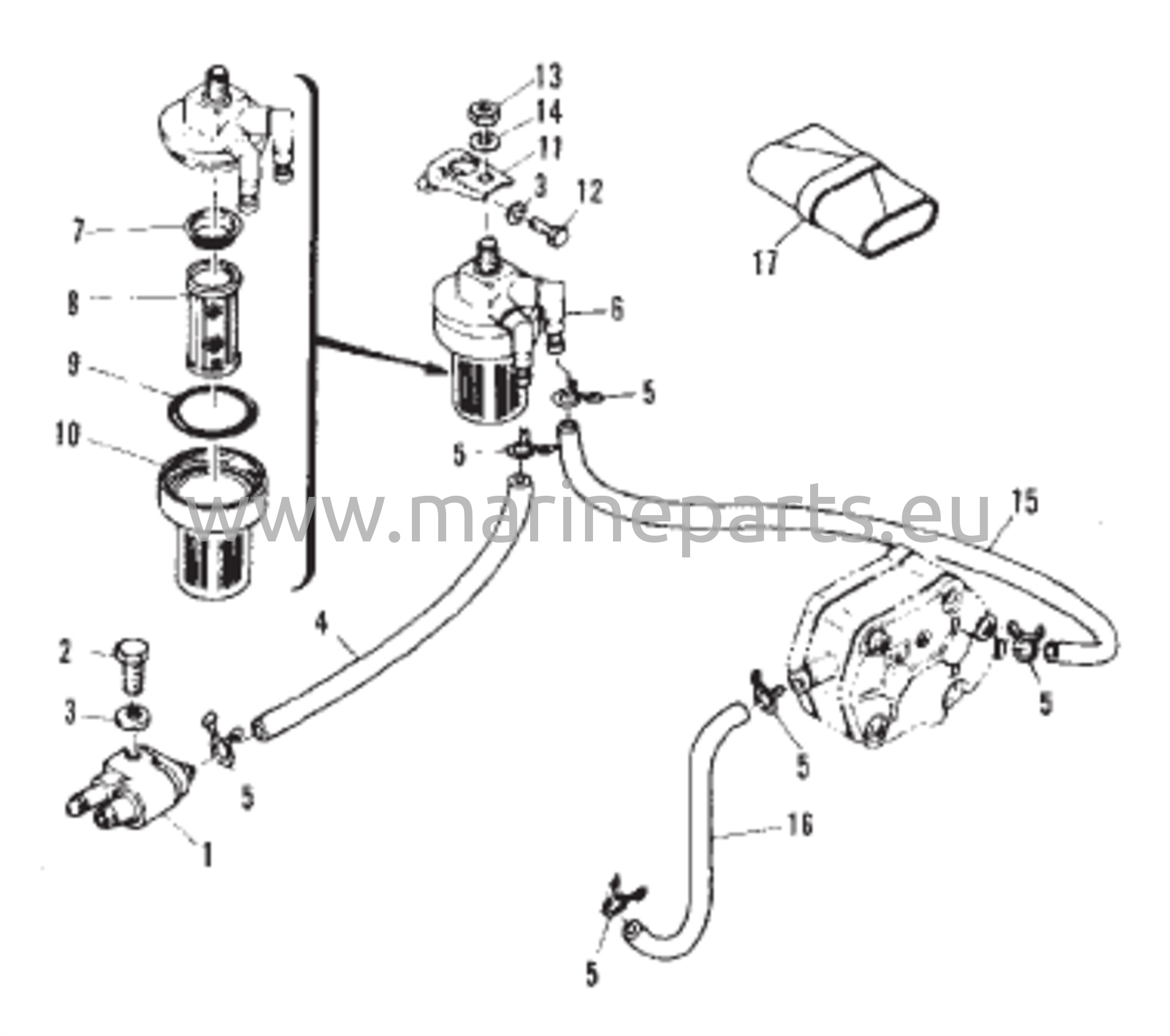 Polttoaineputket ja suodatin