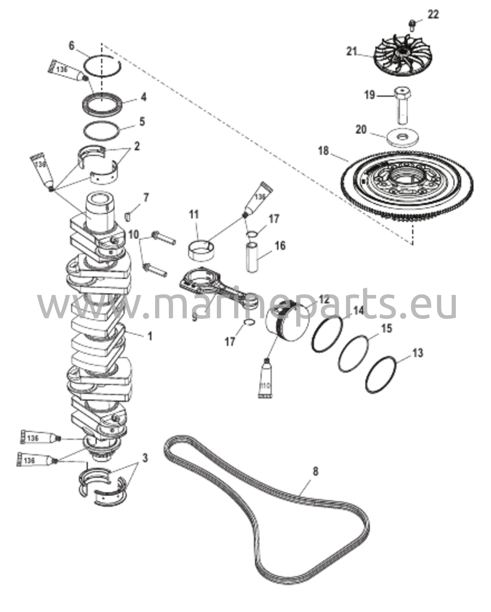 Kampiakseli, männät ja kiertokanget