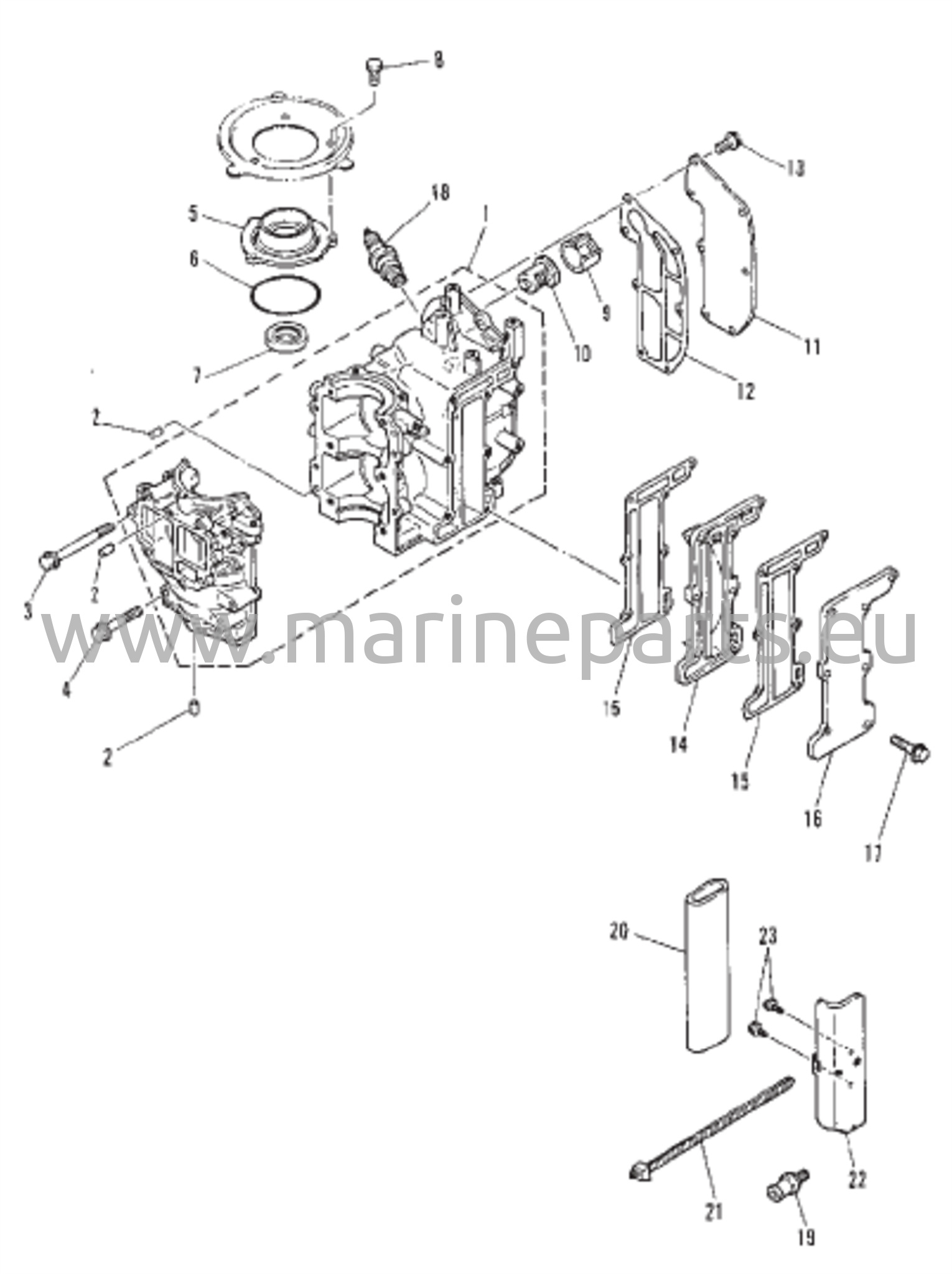 Kampikammio ja sylinterikansi