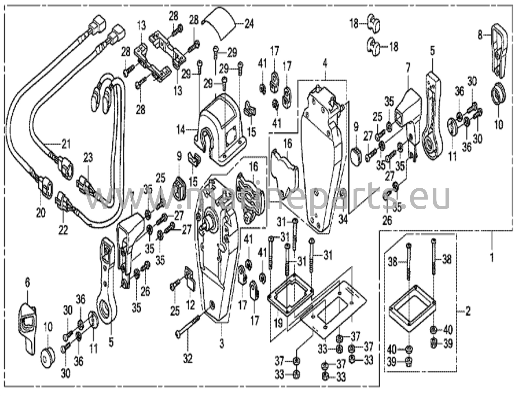 Fjärrkontroll (topmonterad dubbeltyp) (höger)