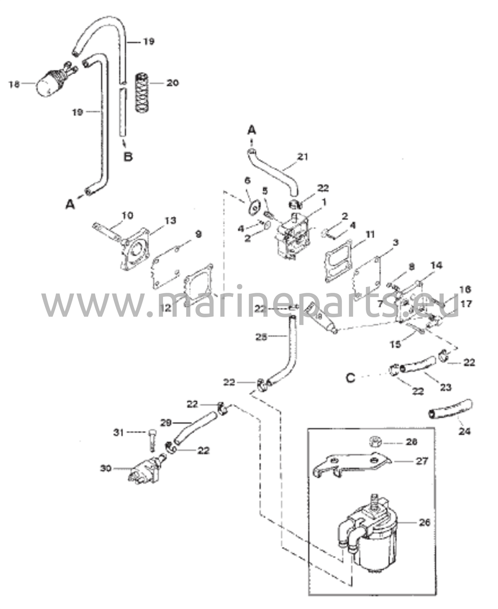 Polttoainepumppu (manuaalinen) (Design I)