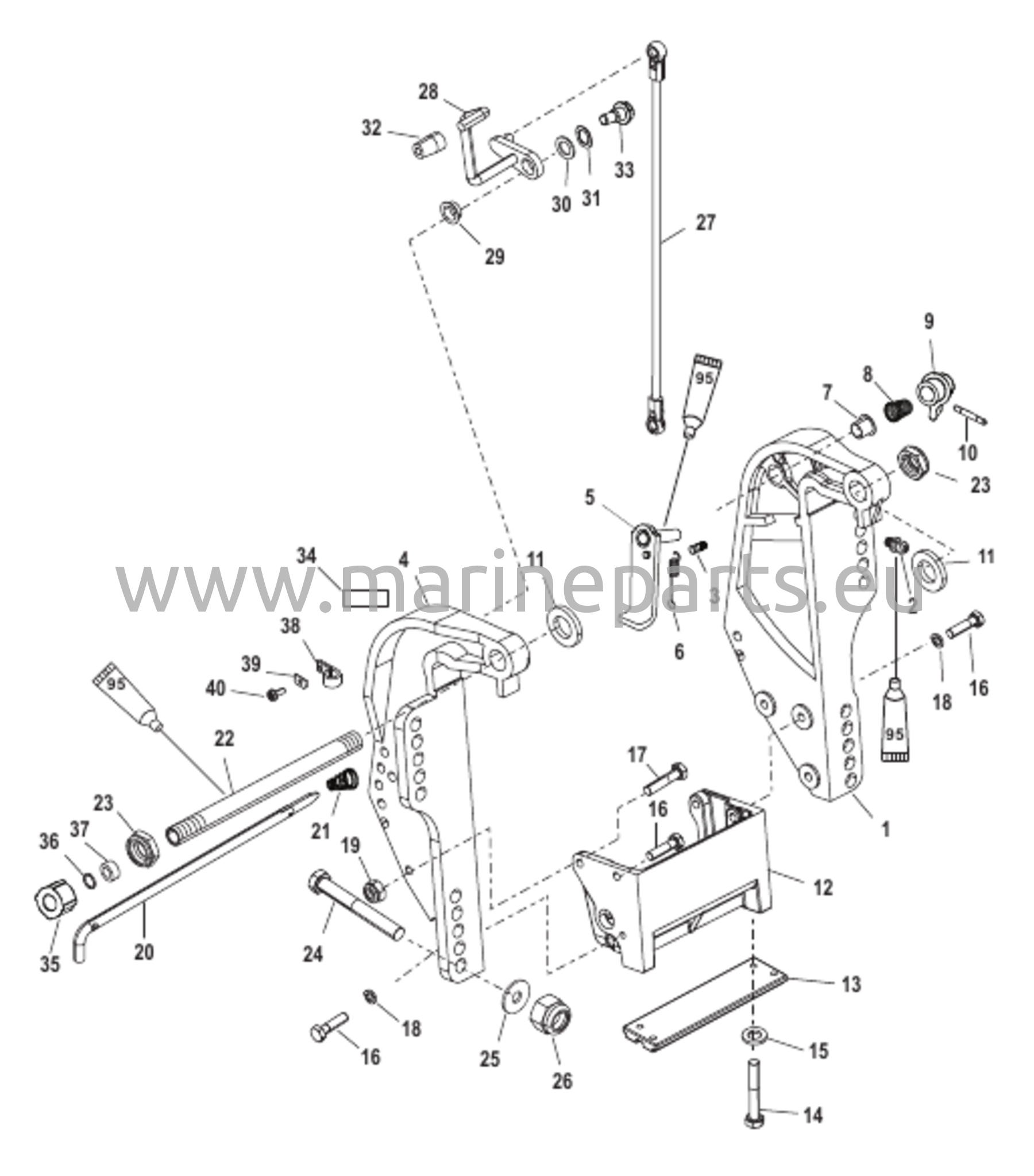 Transom Bracket (Electric)