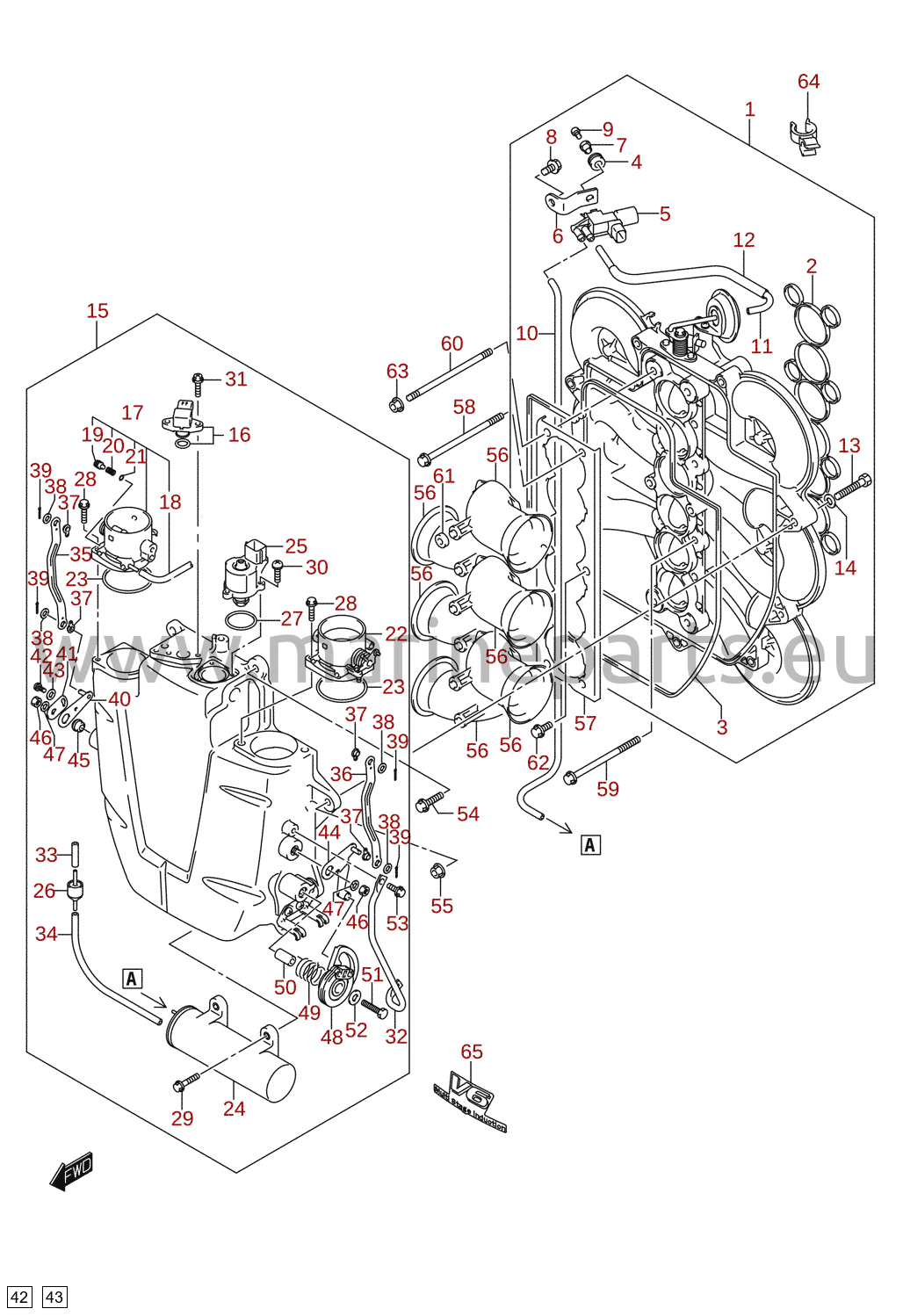 Throttle body (DF225, DF250)